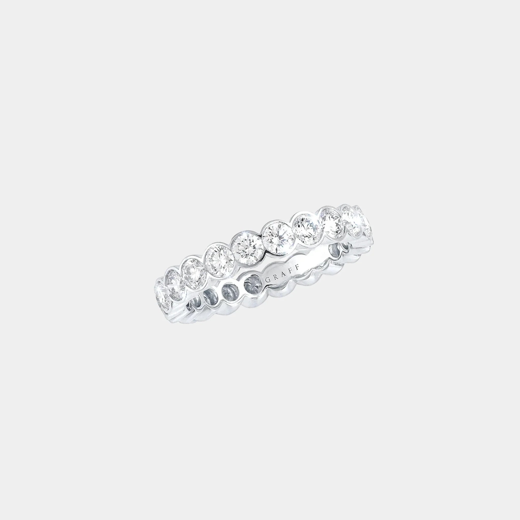 Classic Graff Bezel Set Round Diamond Wedding Band
