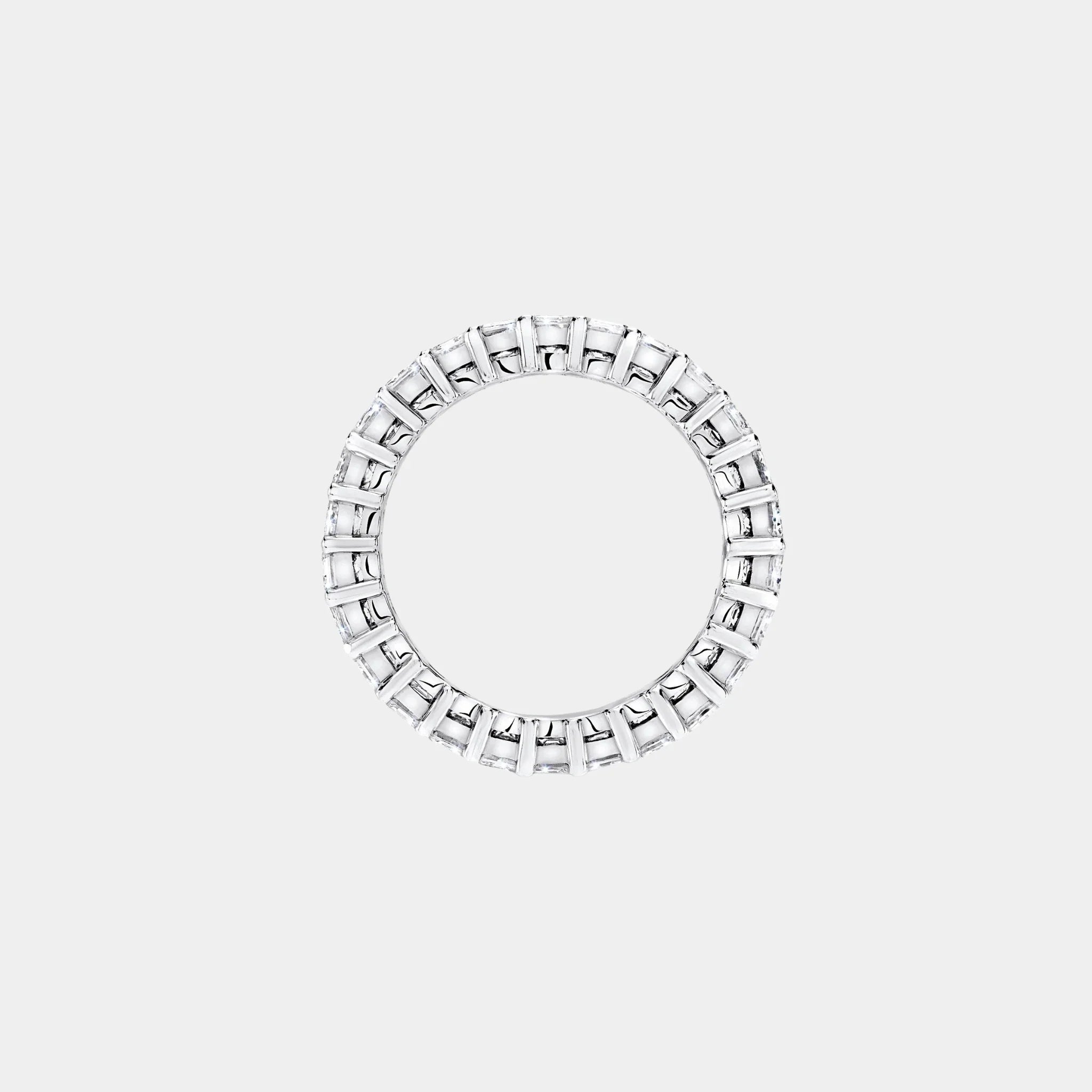 Classic Graff Claw Set Emerald Cut Diamond Eternity Ring