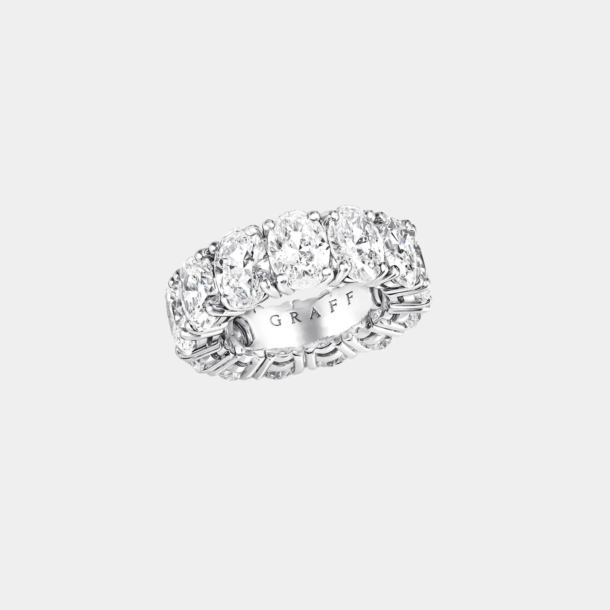 Classic Graff Claw Set Oval Diamond Eternity Ring