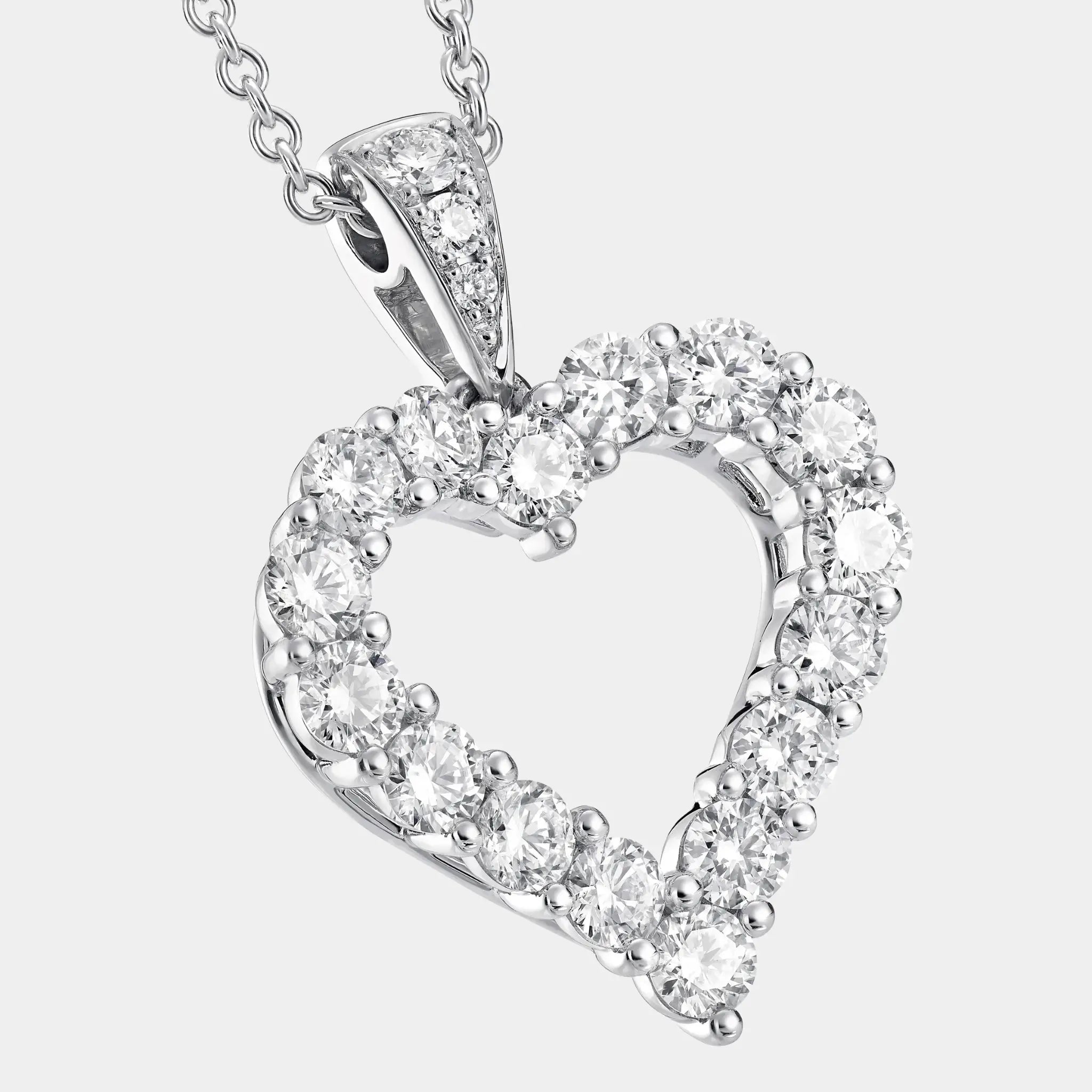 Classic Graff Diamond Heart Silhouette Pendant