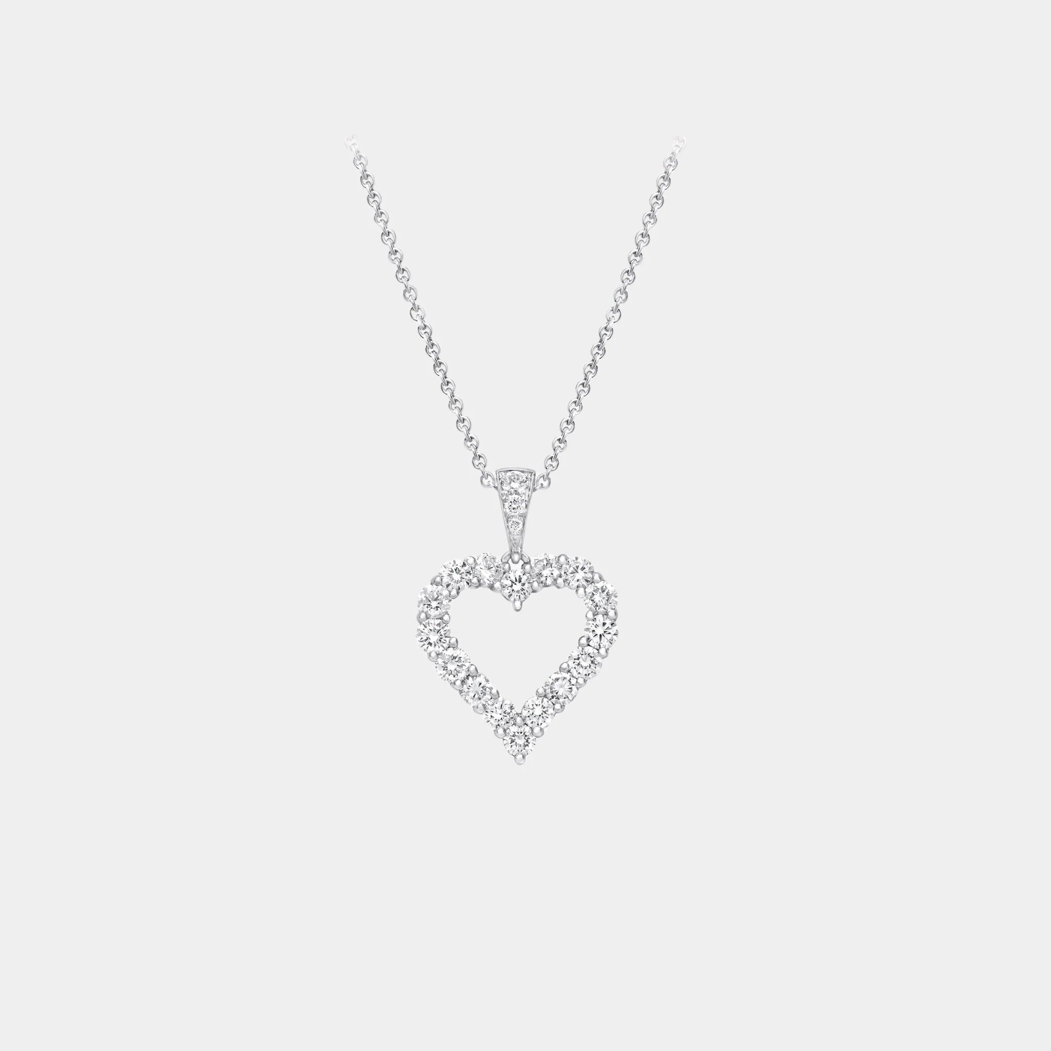Classic Graff Diamond Heart Silhouette Pendant