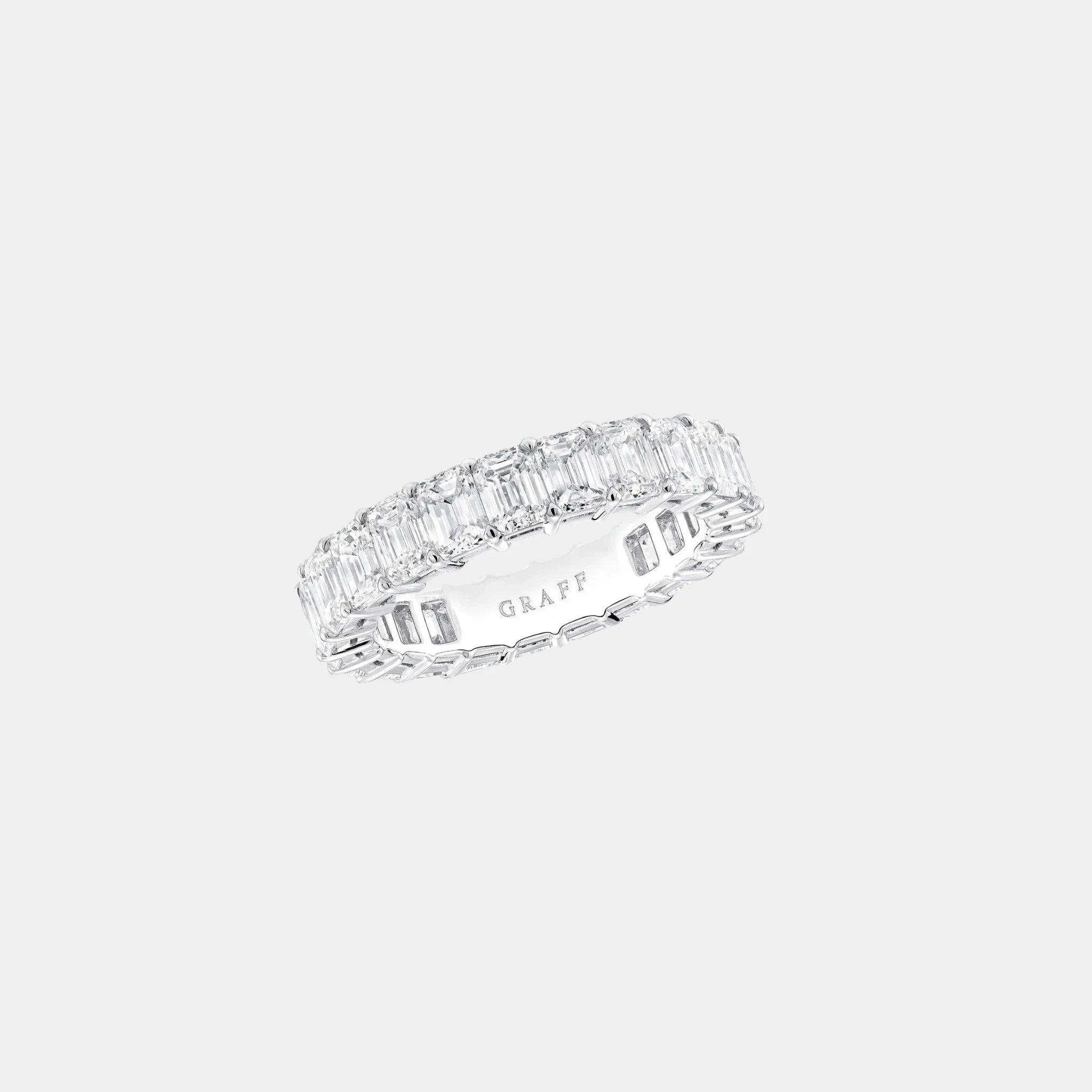 Classic Graff Emerald Cut Diamond Wedding Band