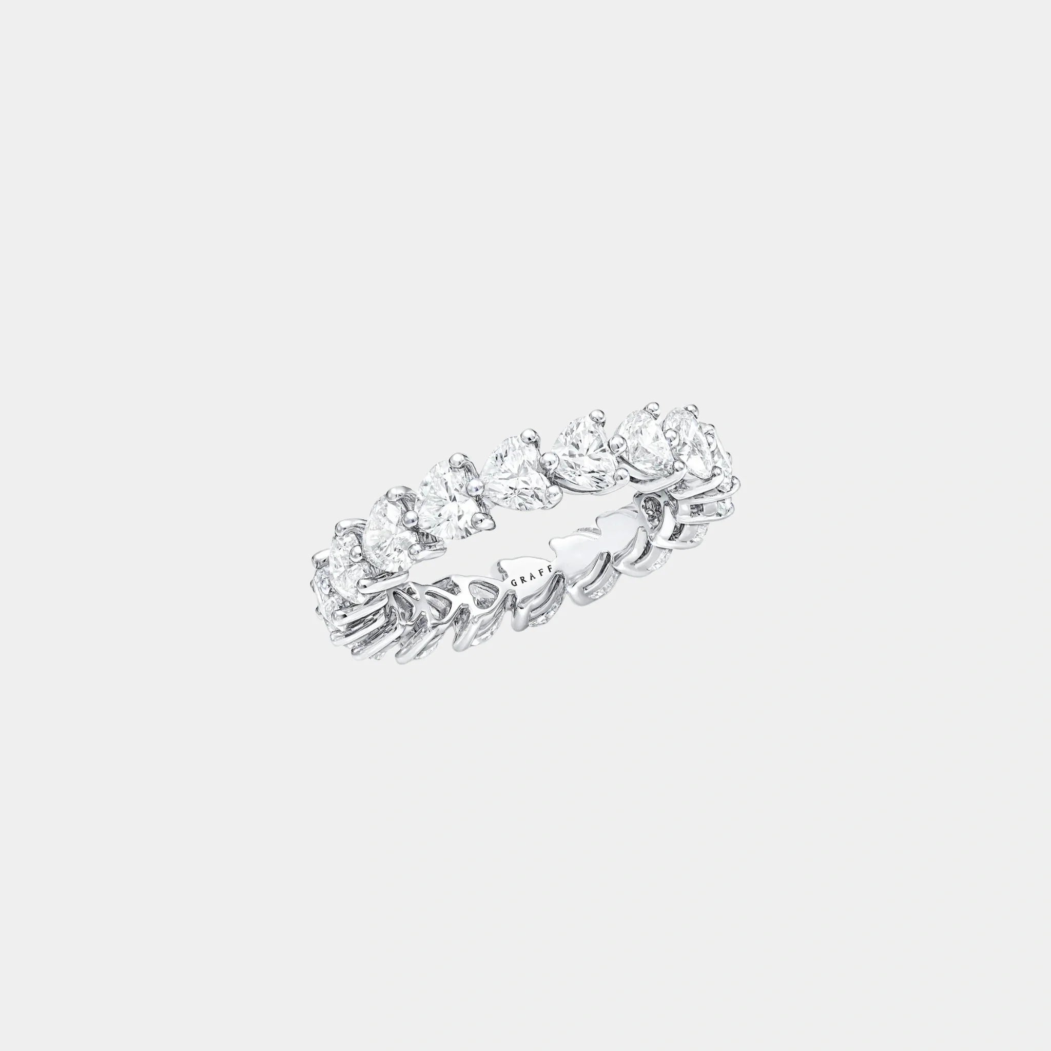 Classic Graff Heart Shape Diamond Wedding Band