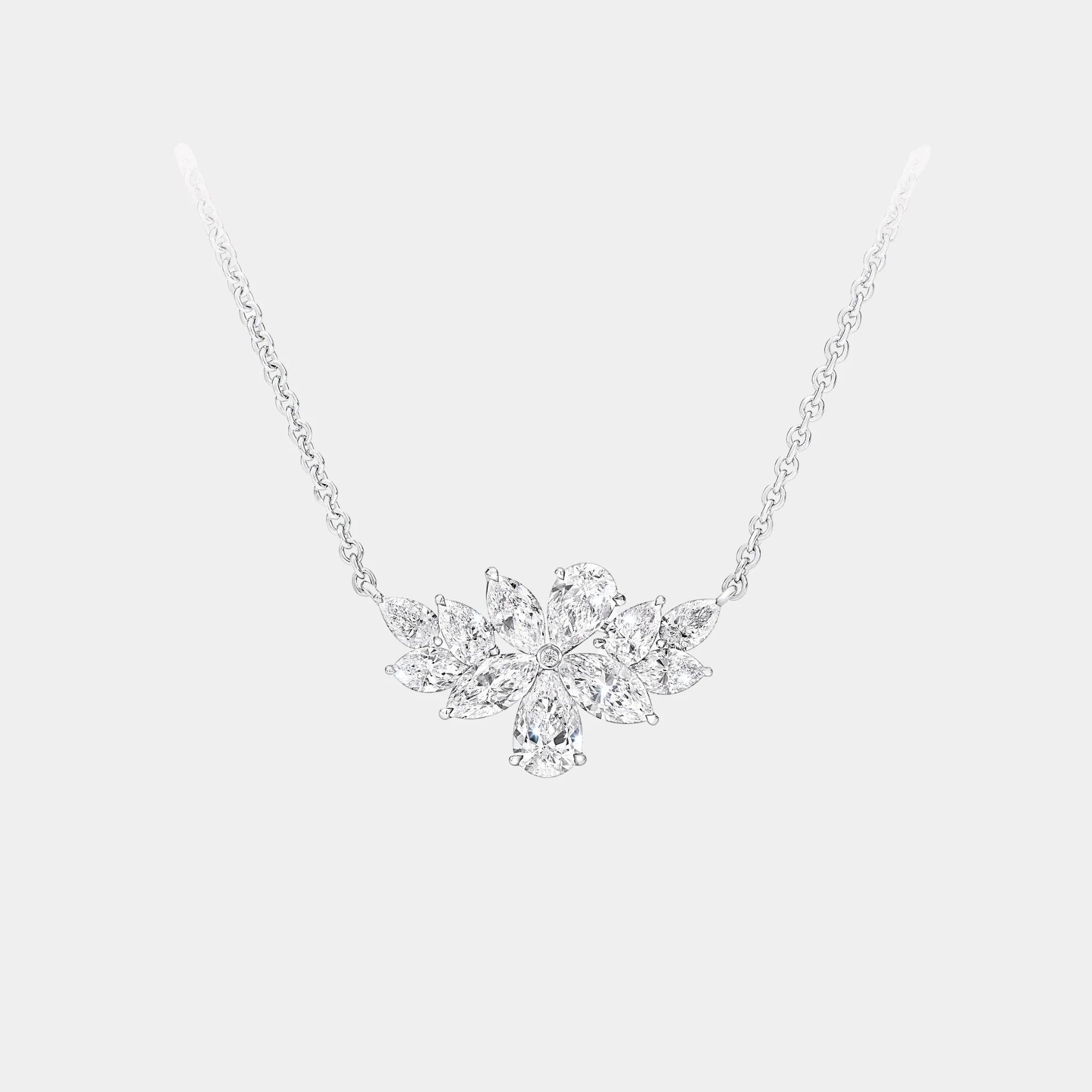Classic Graff Pear Shape and Marquise Cut Diamond Pendant