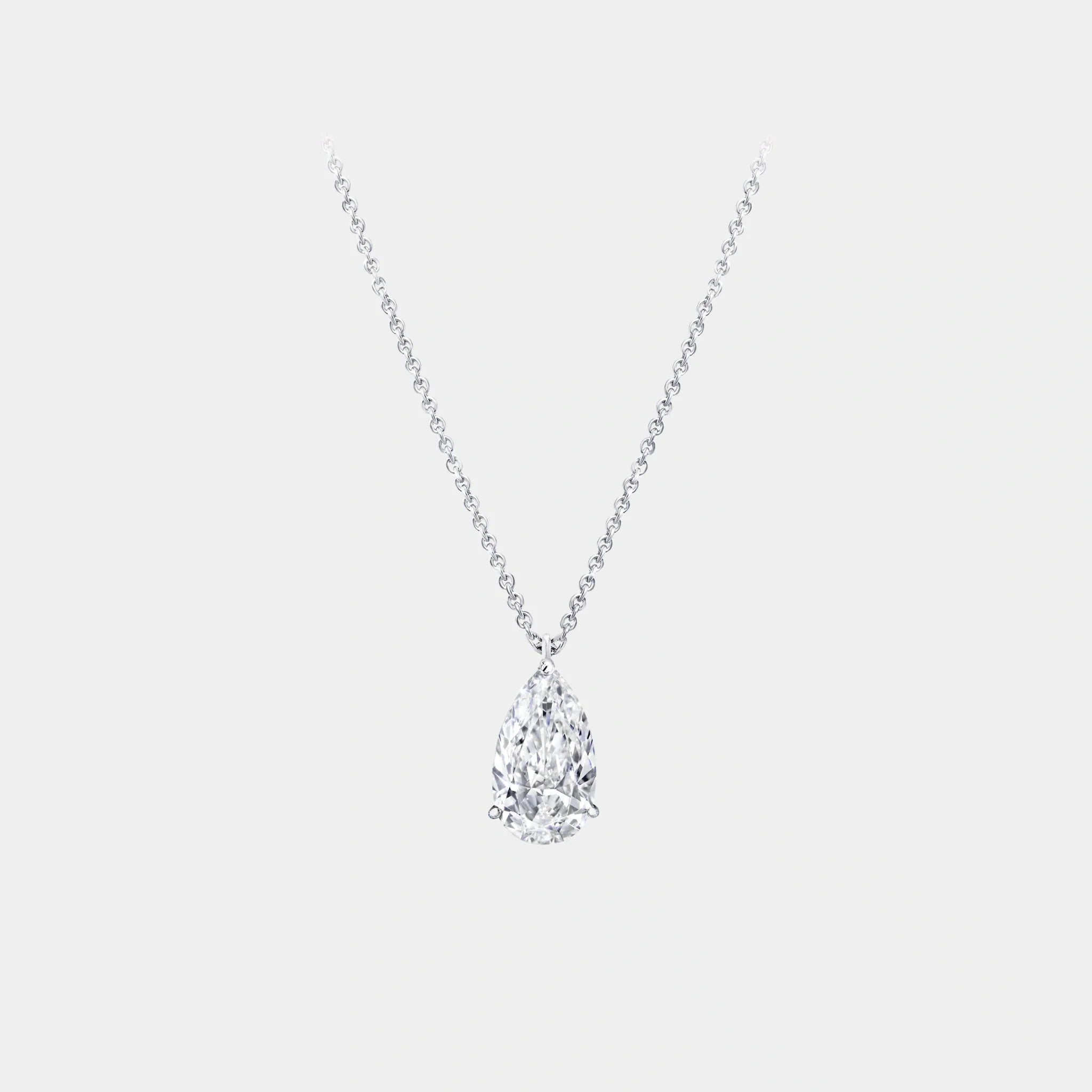 Classic Graff Pear Shape Diamond Solitaire Pendant