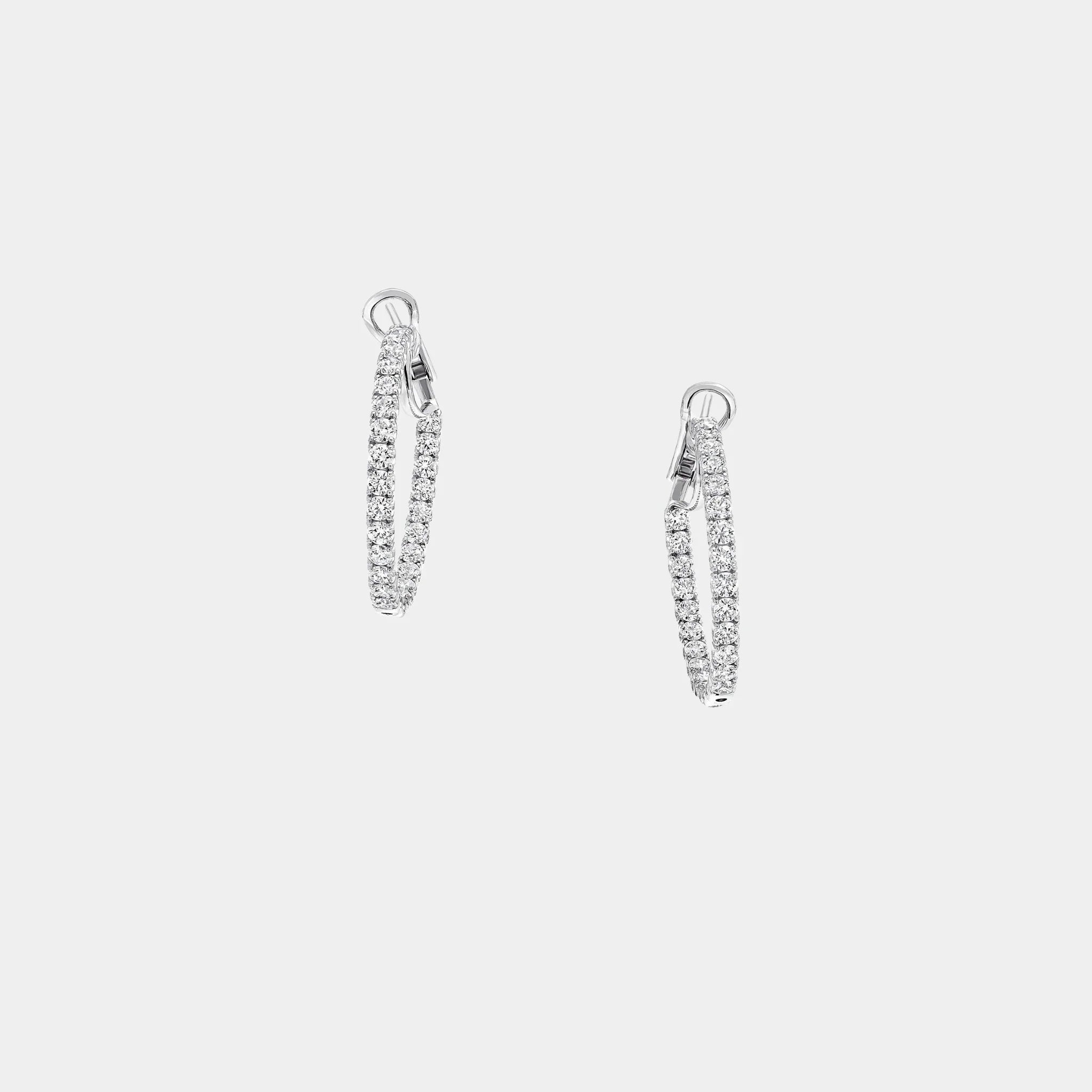 Classic Graff Round Diamond Hoop Earrings