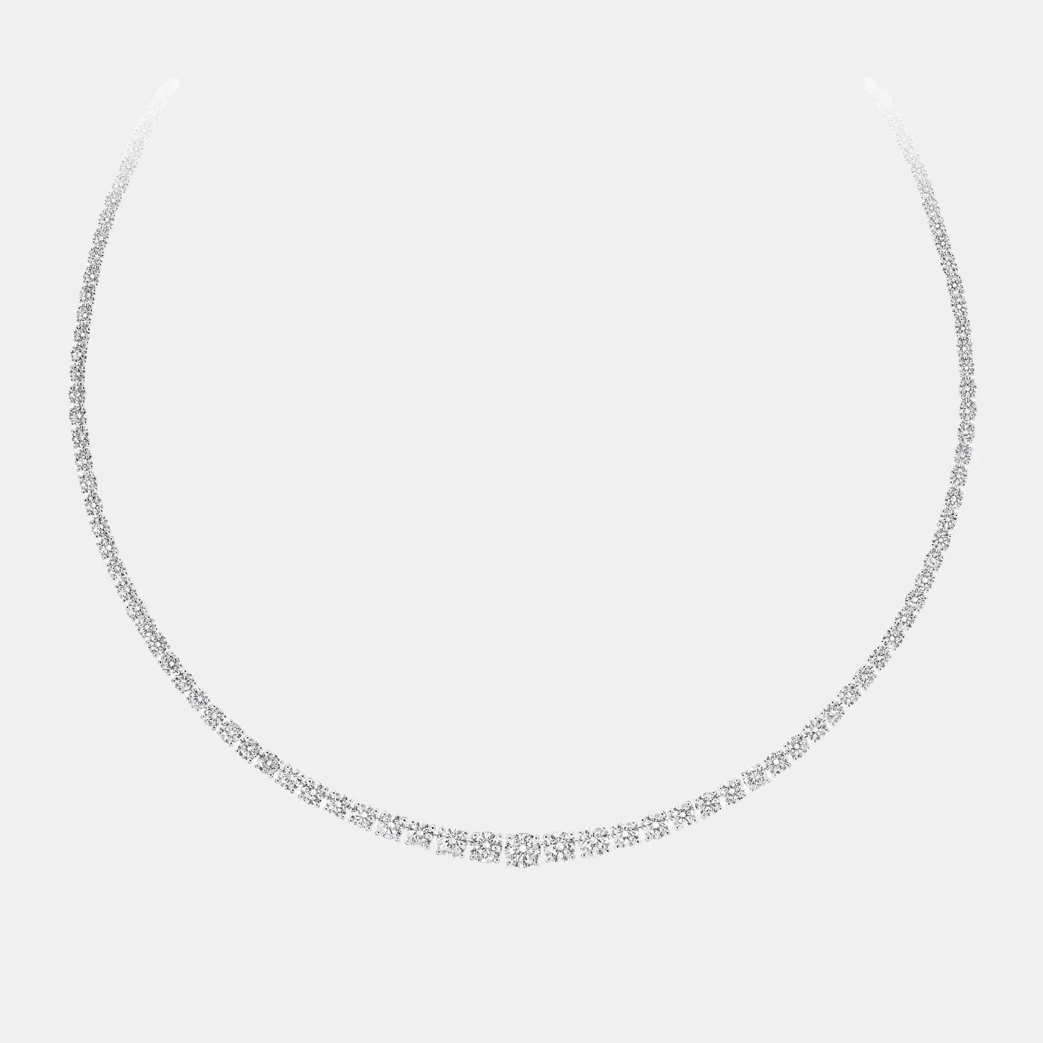 Classic Graff Round Diamond Necklace White Gold