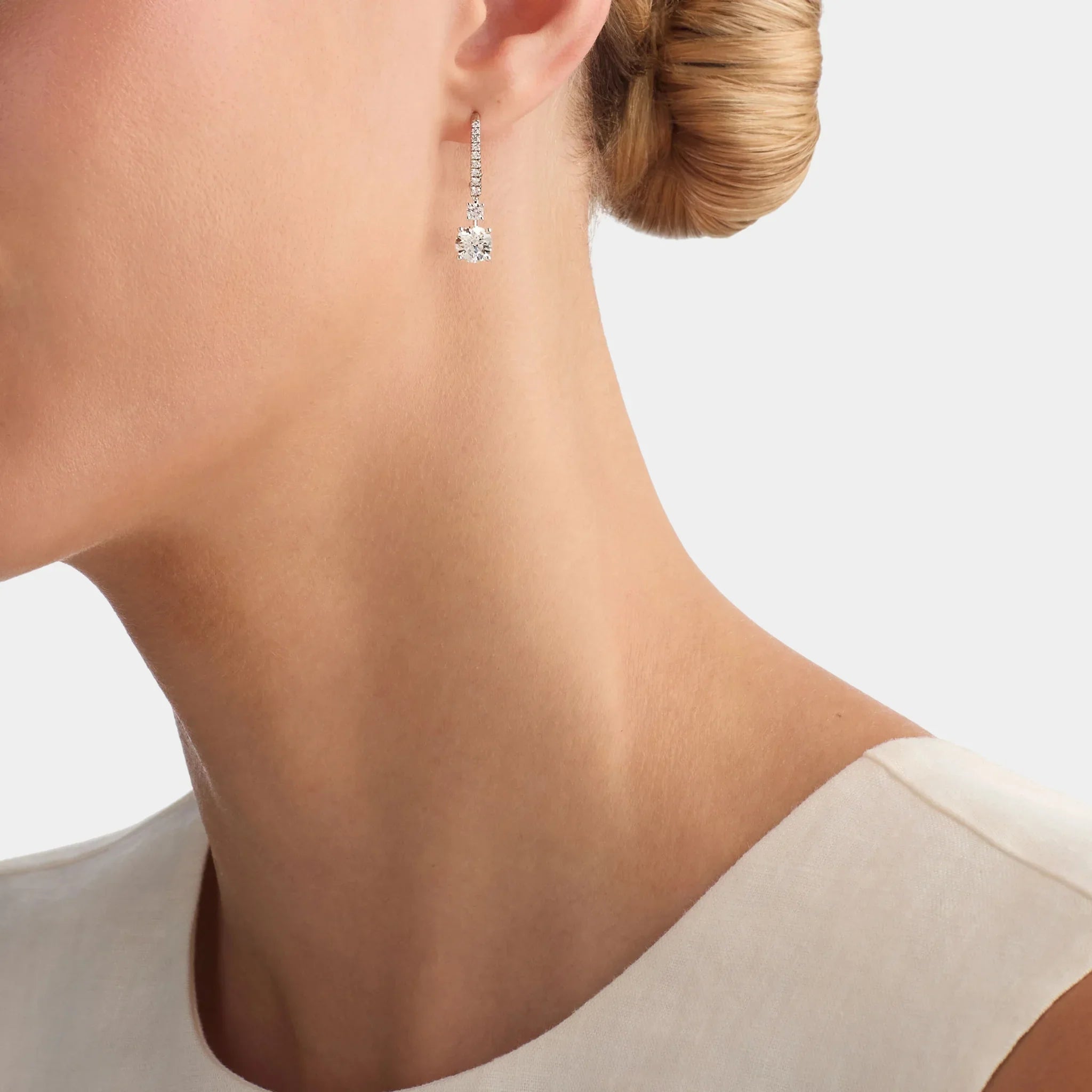 Classic Graff Round Diamond Solitaire Earrings