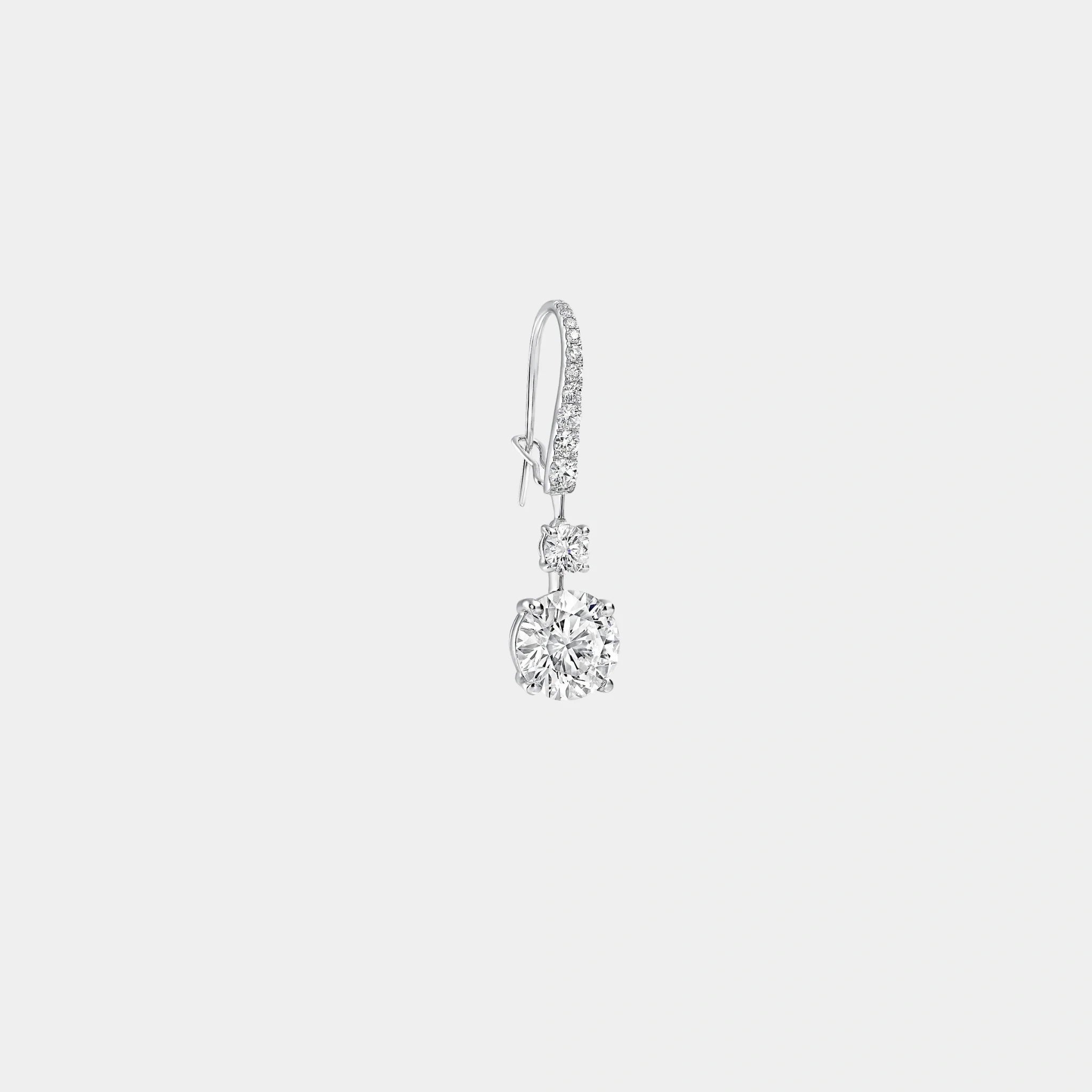 Classic Graff Round Diamond Solitaire Earrings