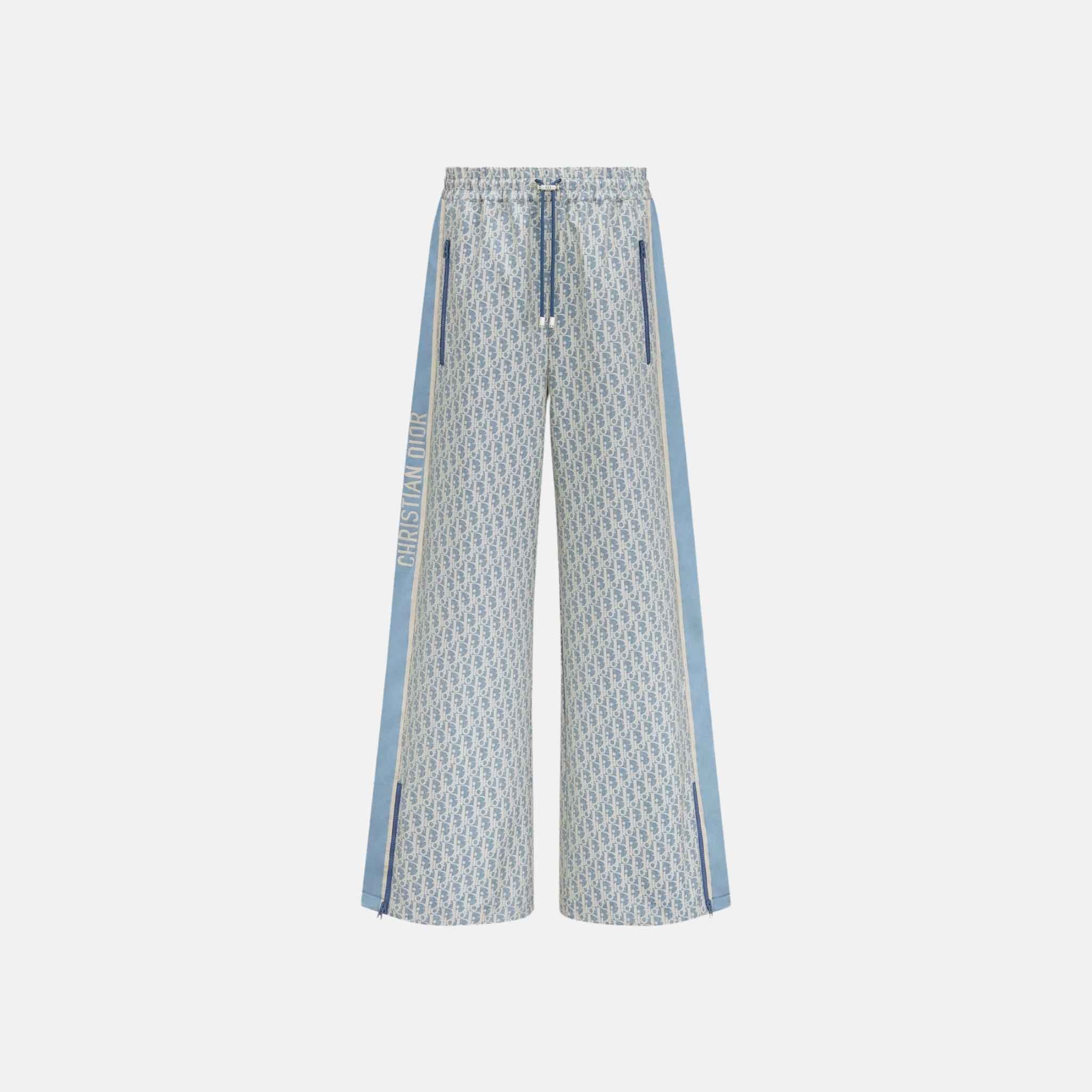 Dior Dioriviera Flared Pants In Dior Oblique Jacquard Technical Taffeta, Front