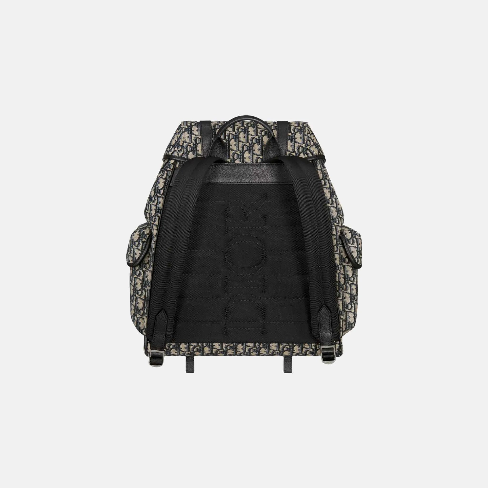 Hit The Road Flap Backpack in Calfskin and Jacquard