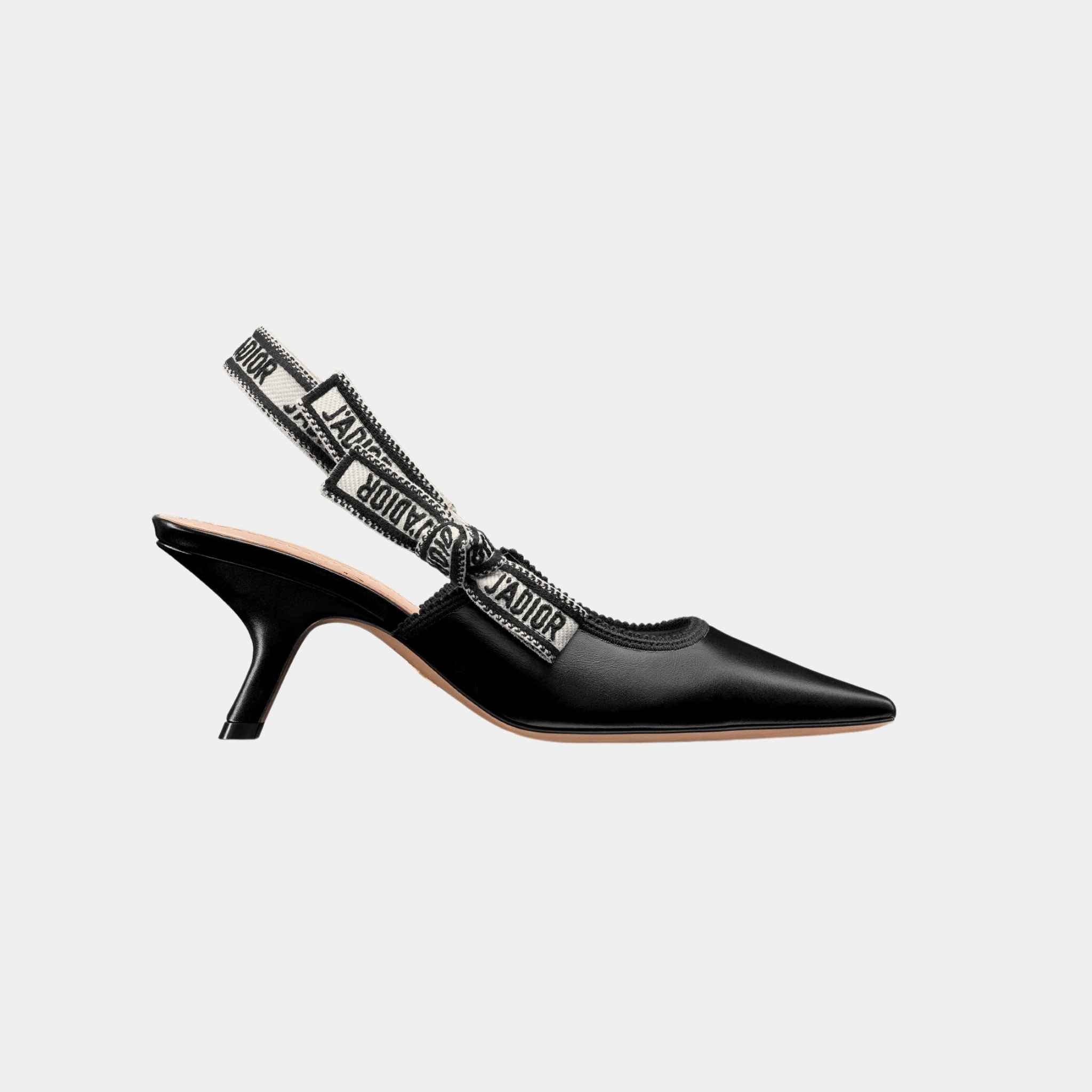 JAdior Slingback Pump Black Calfskin