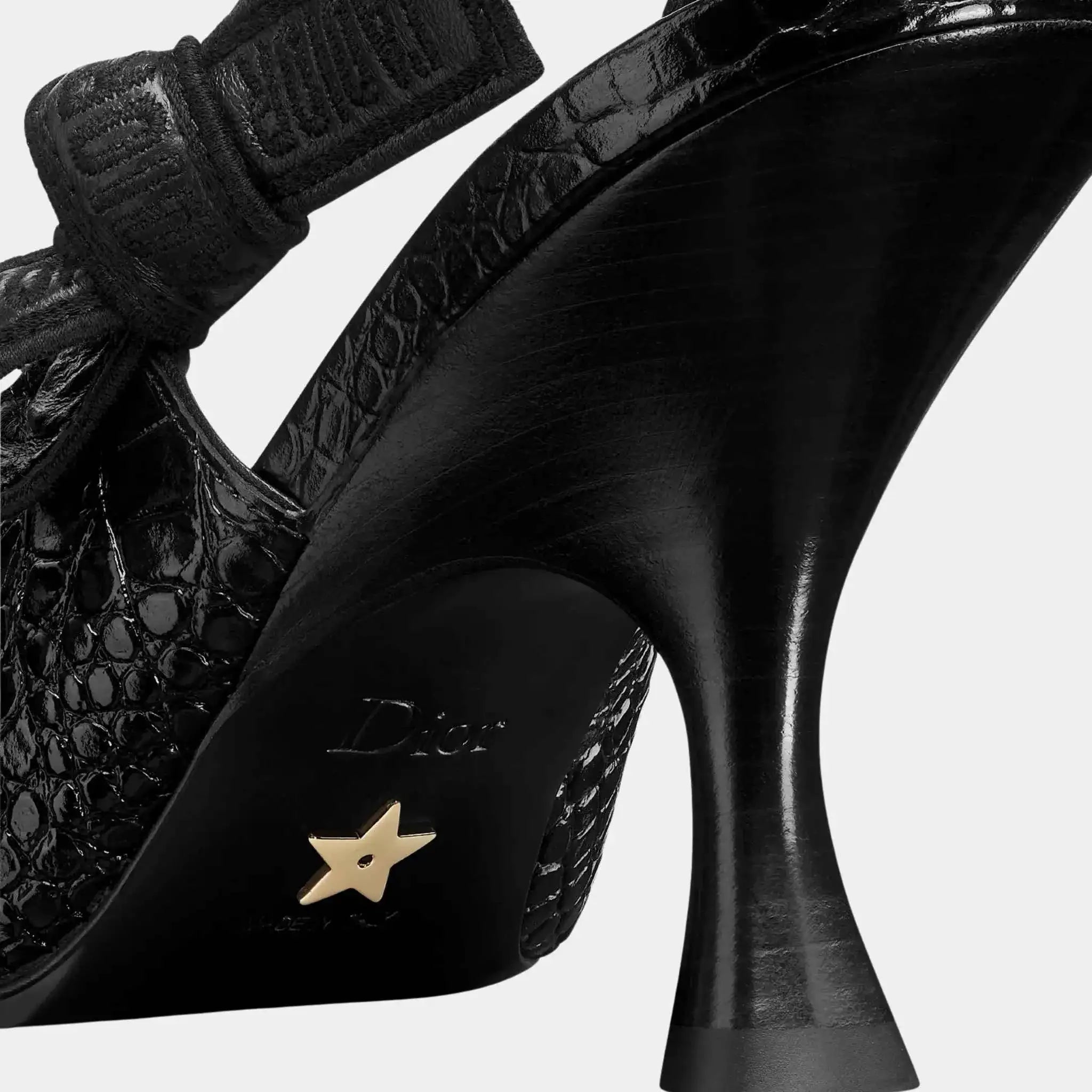 J Adior Slingback Pump Calfskin with Crocodike Pattern