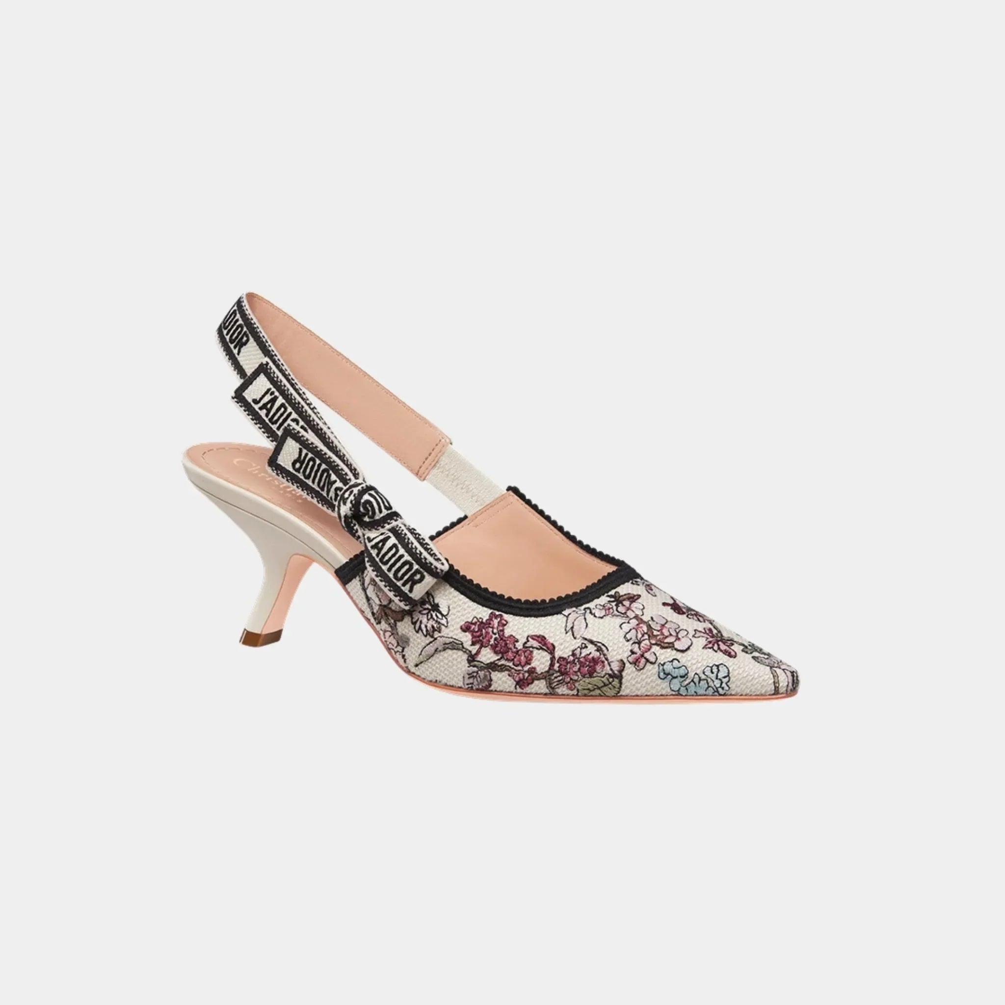 J Adior Slingback Pump Cotton with Millefiori Pattern