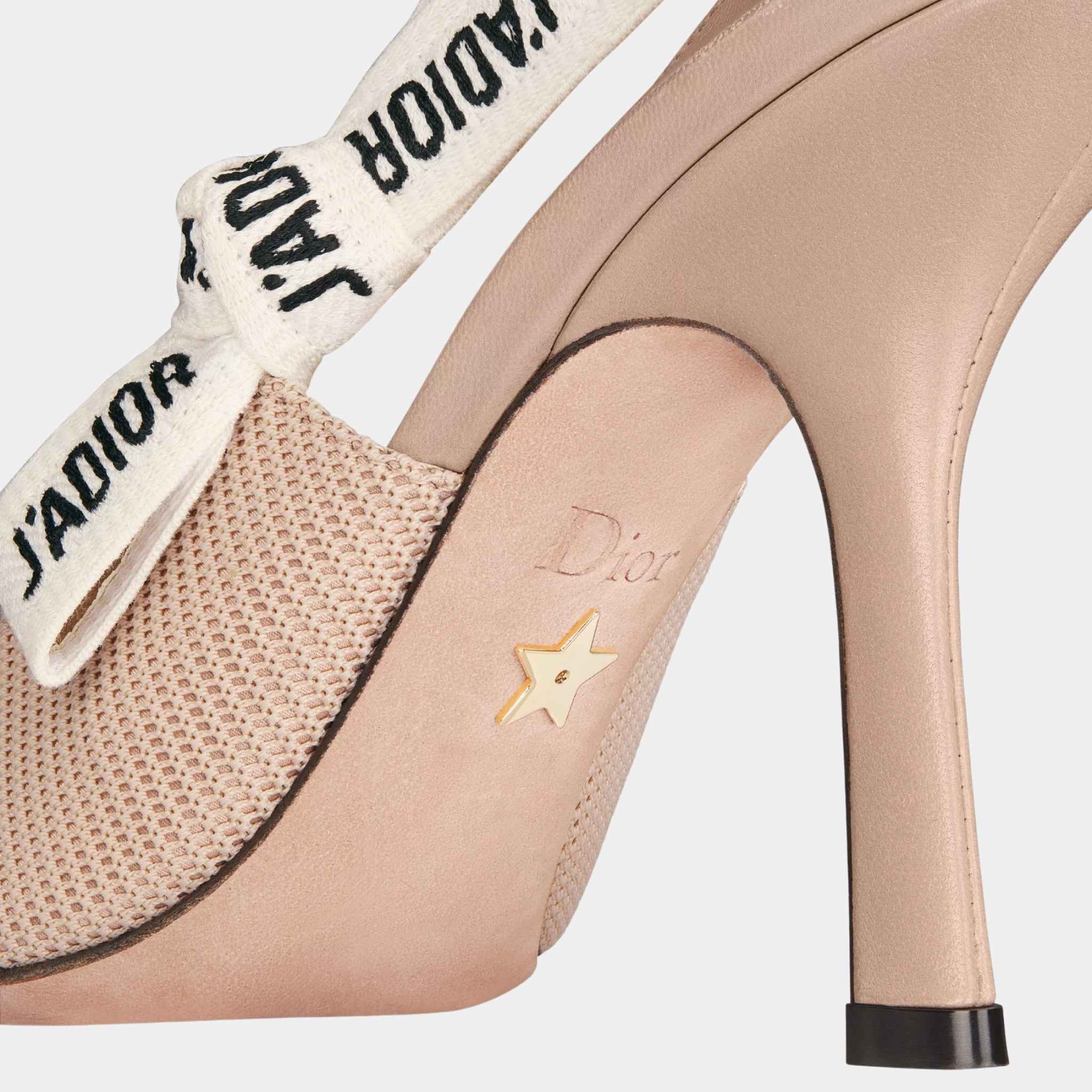 JAdior Slingback Pump Heels With Nude Technical Fabric
