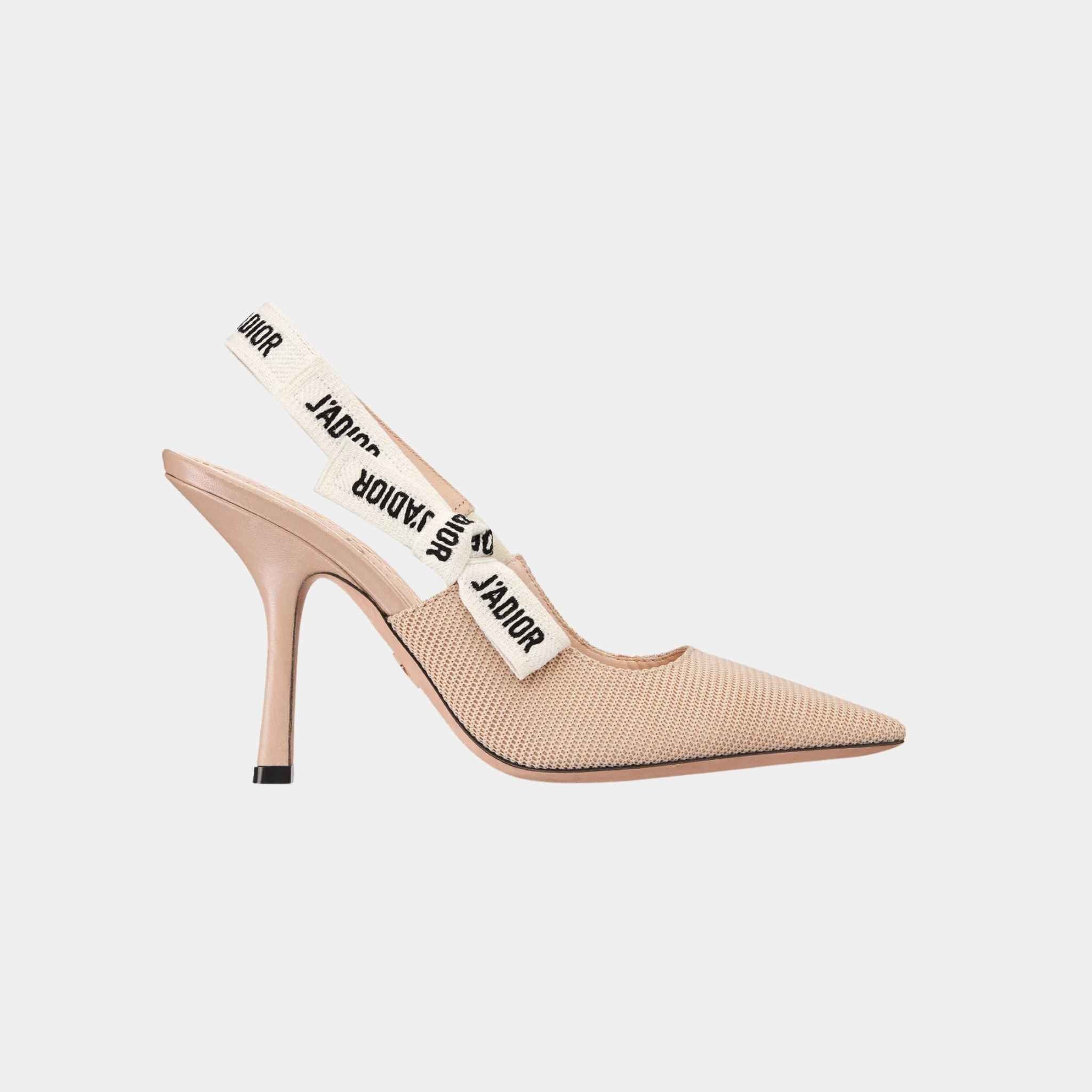 JAdior Slingback Pump Heels With Nude Technical Fabric