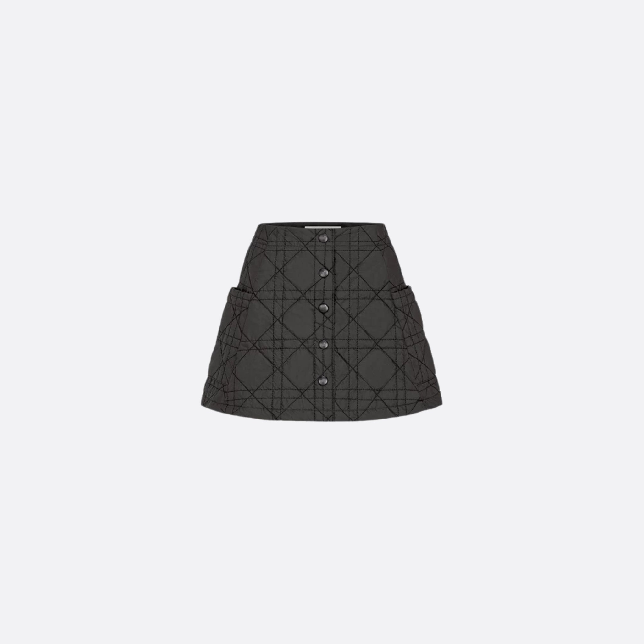 Kids A Line Skirt Black Cannage Embroidered Technical Fabric