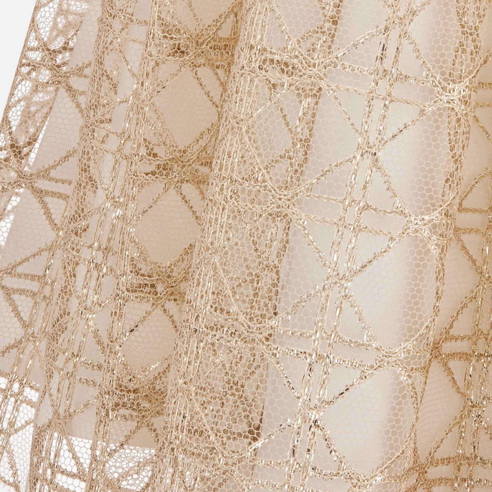 Kids A Line Skirt Gold Tone Cannage Lace