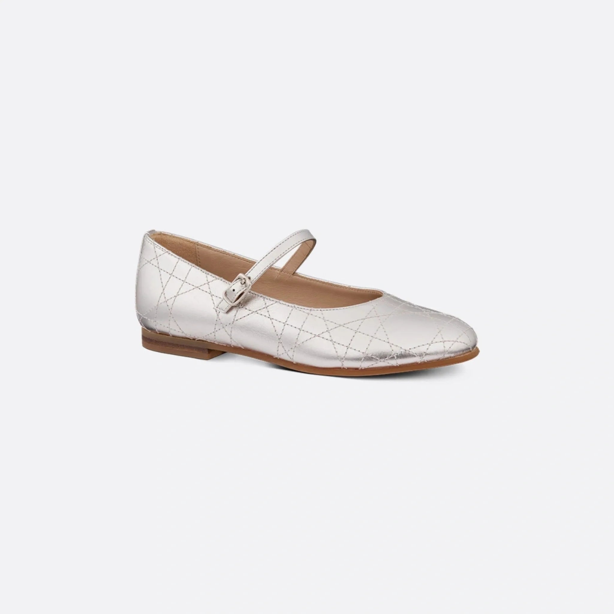 Kids Ballet Flat Cannage Calfskin
