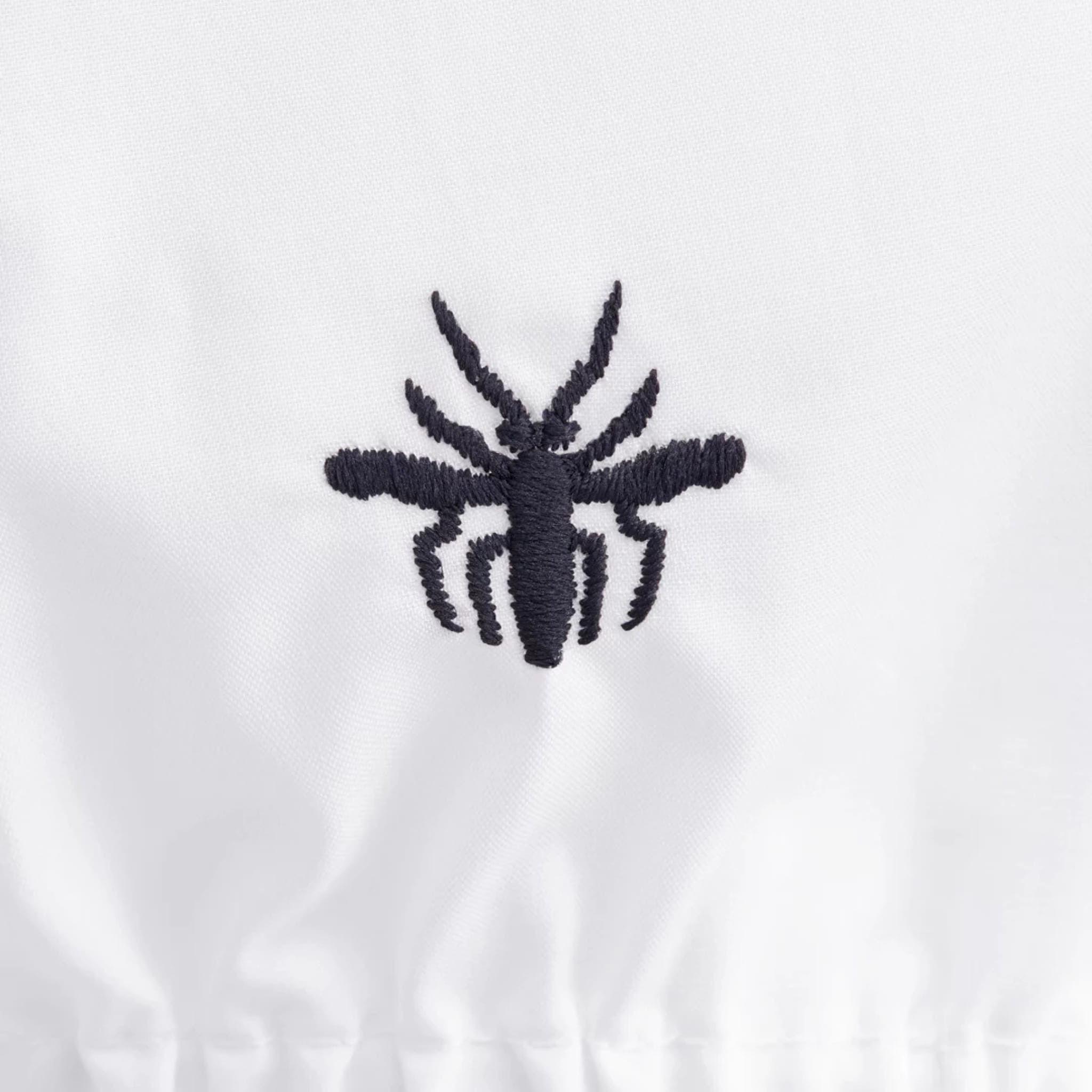 Kids Cropped Shirt White Cotton Poplin