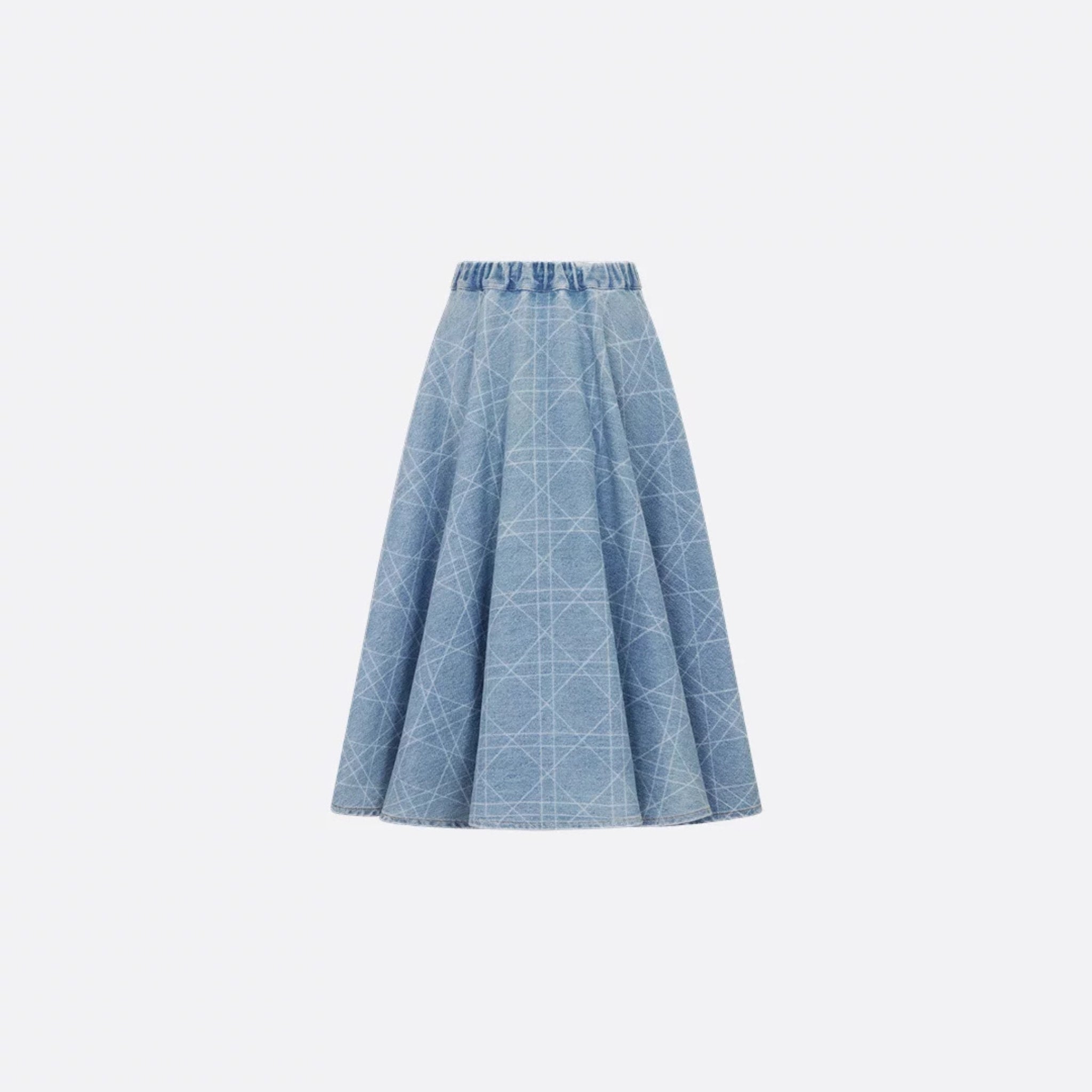 Kids Flared Skirt Blue Cannage Cotton Denim