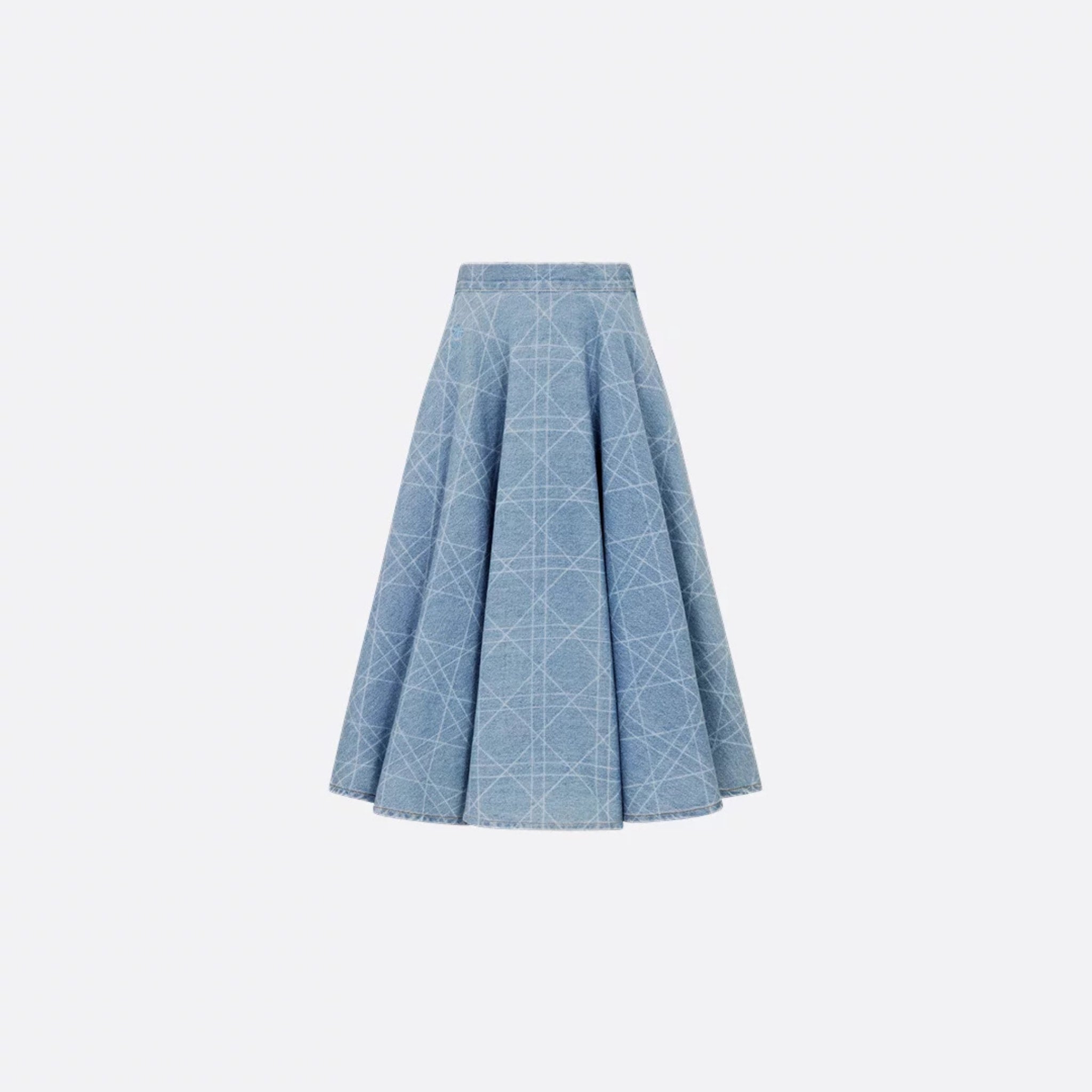 Kids Flared Skirt Blue Cannage Cotton Denim