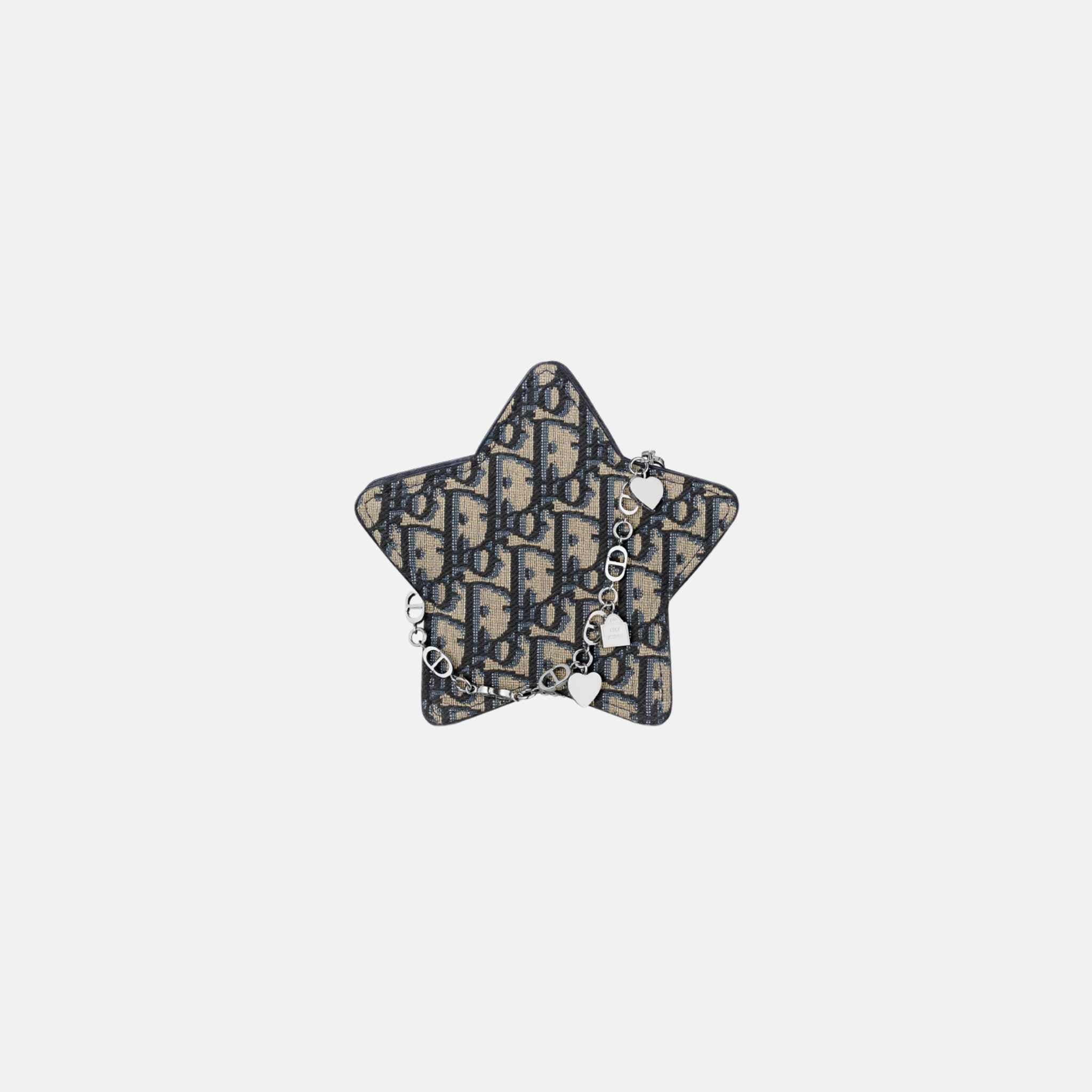 Kids Mini Star Bag Beige And Blue Dior Oblique Jacquard