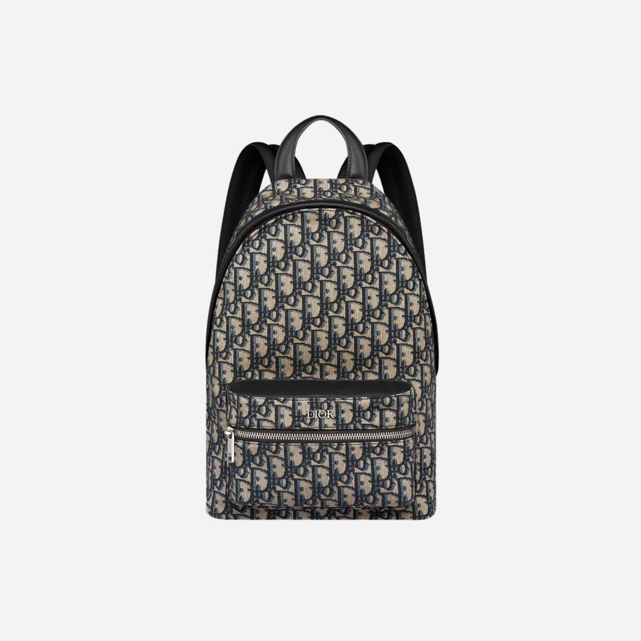 Kids Rider Backpack Beige And Black Dior Oblique Jacquard