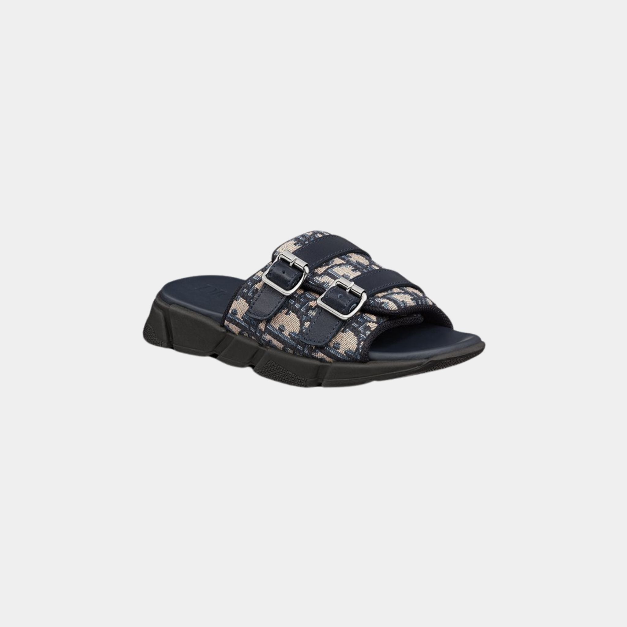 Kids Sandal Beige And Black Dior Oblique Technical Jacquard