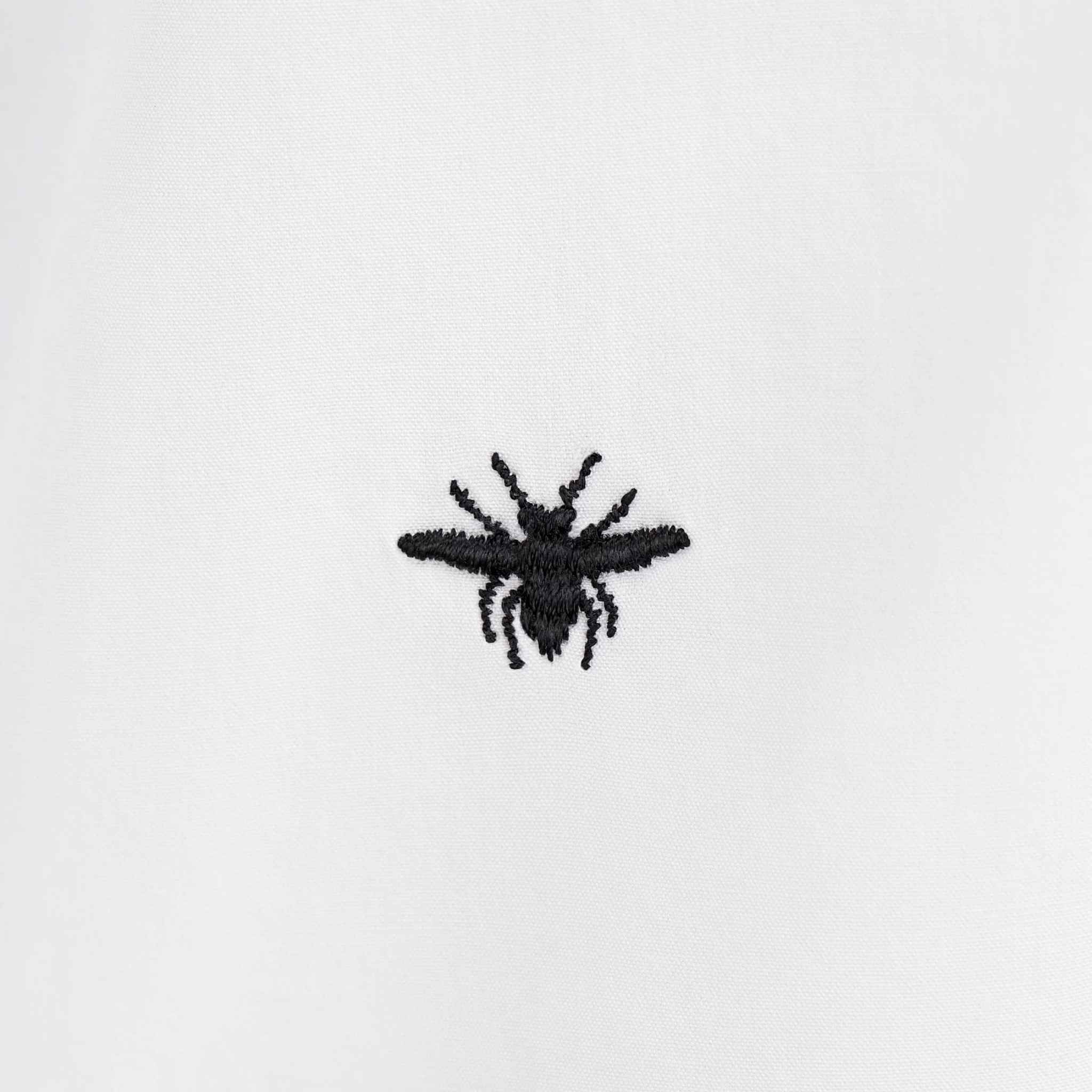 Kids Shirt White Cotton-Blend Poplin