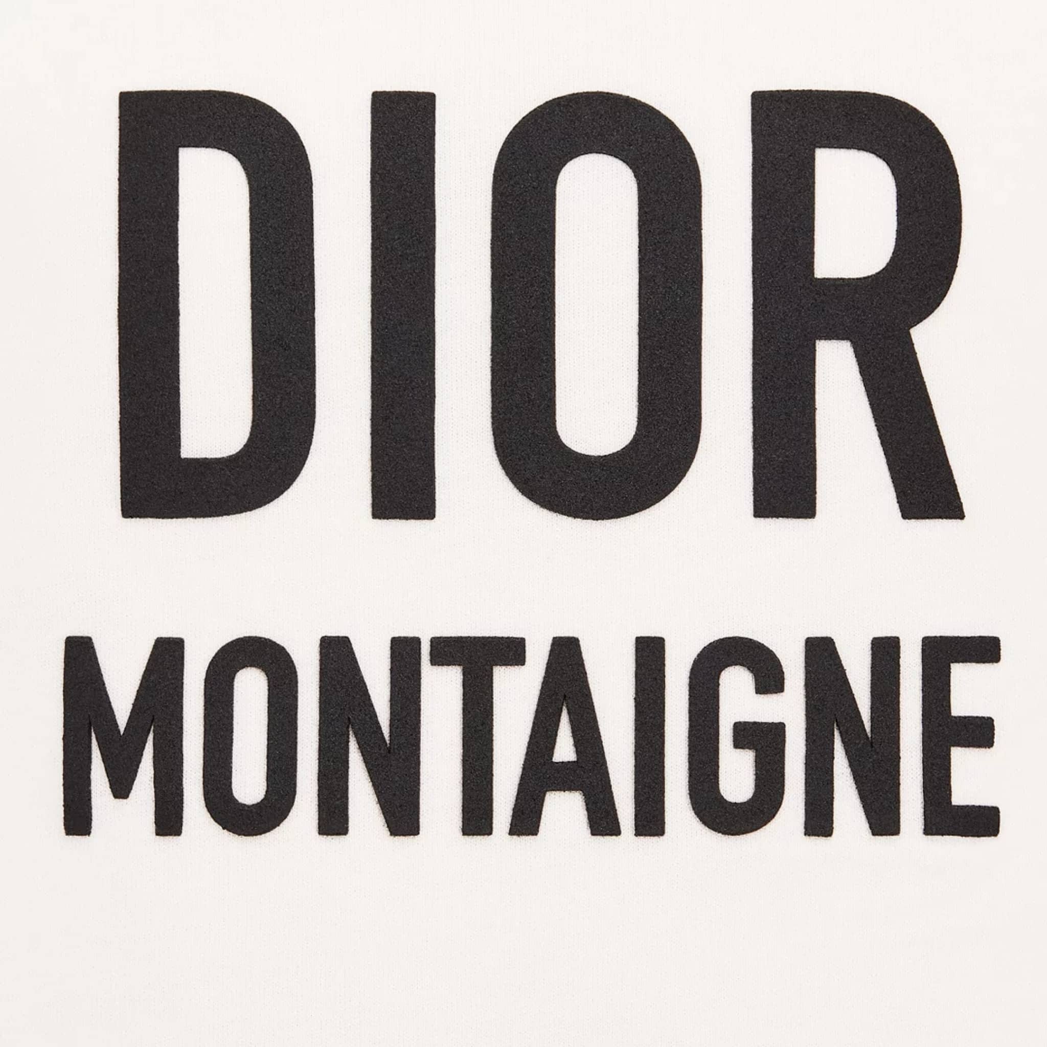 Kids T Shirt Ivory Cotton Jersey Black Dior Montaigne Print