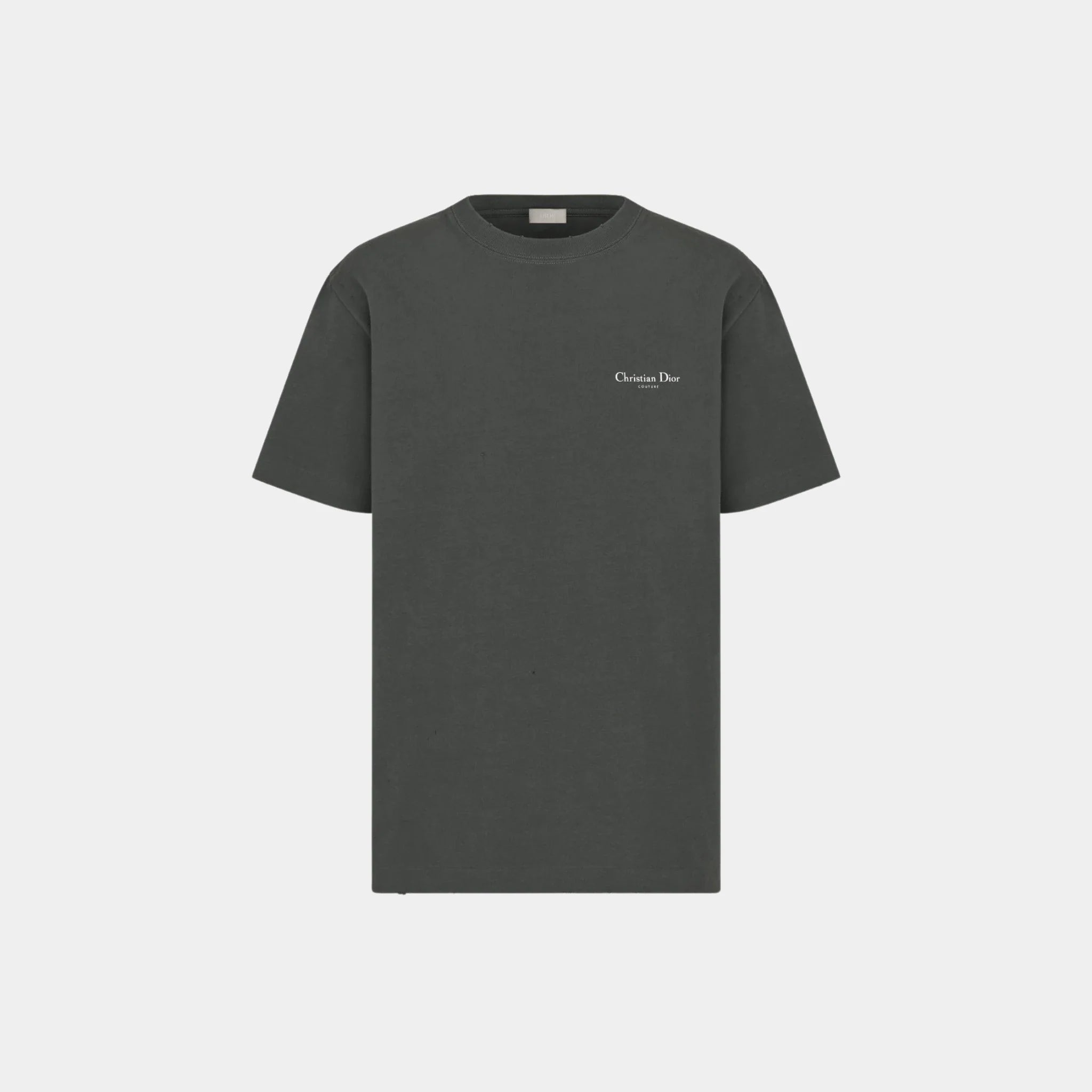 Dior Lily Of The Valley T Shirt In Cotton Jersey Relaxed Fit, Black, Front