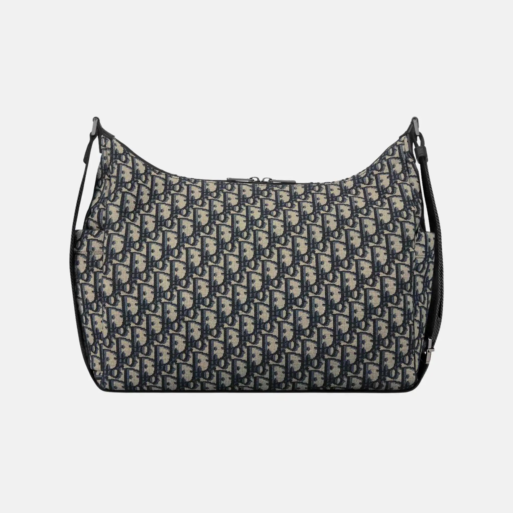 Medium Rider Soft Hobo Bag in Oblique and Grained Calfskin