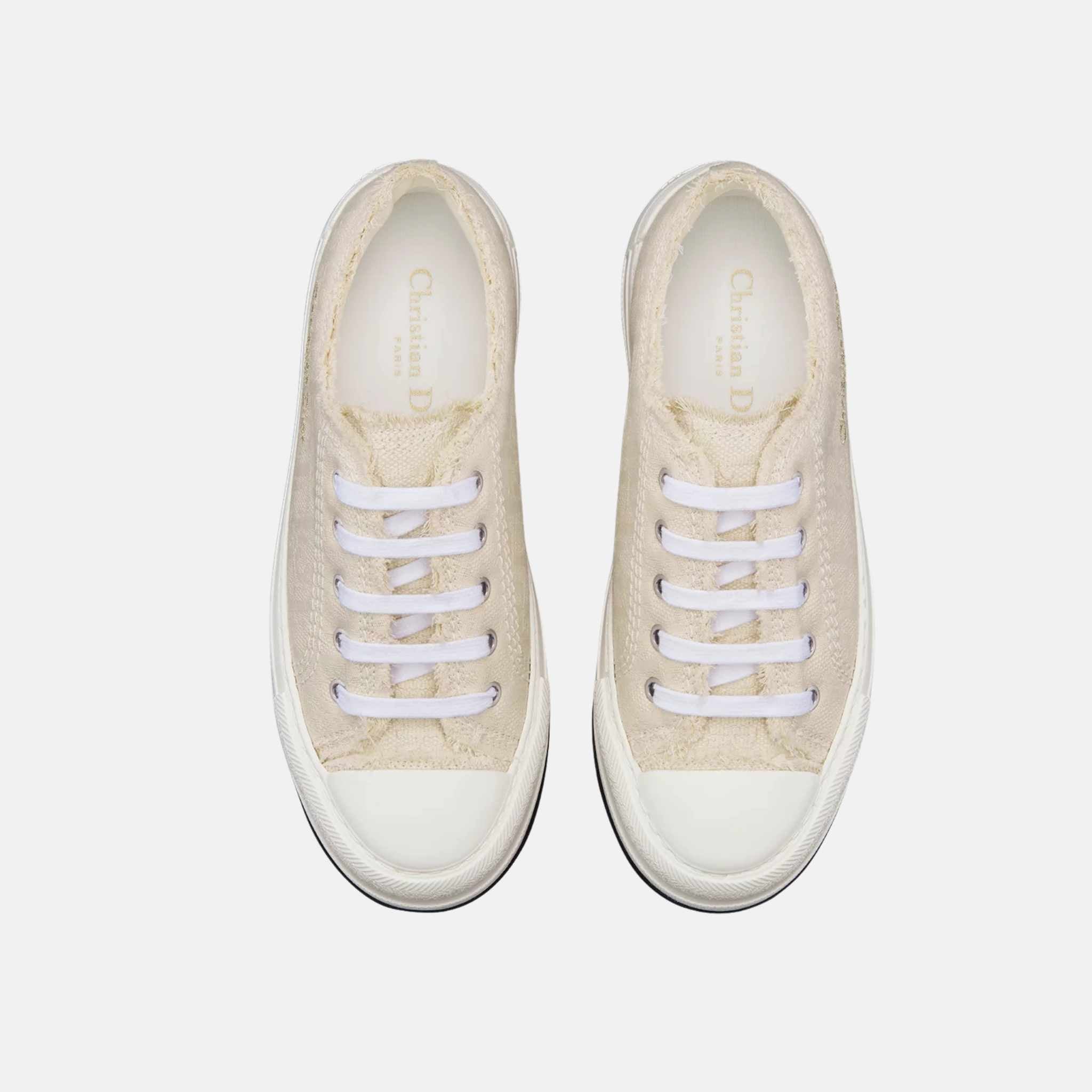 Walk'n'Dior Sneaker In Cotton Embroidered With Oblique Motif