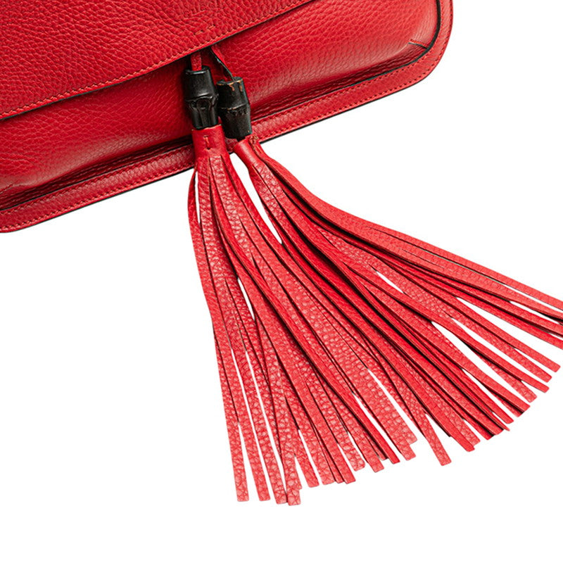 Gucci Bamboo Fringe Tassel Leather Shoulder Bag