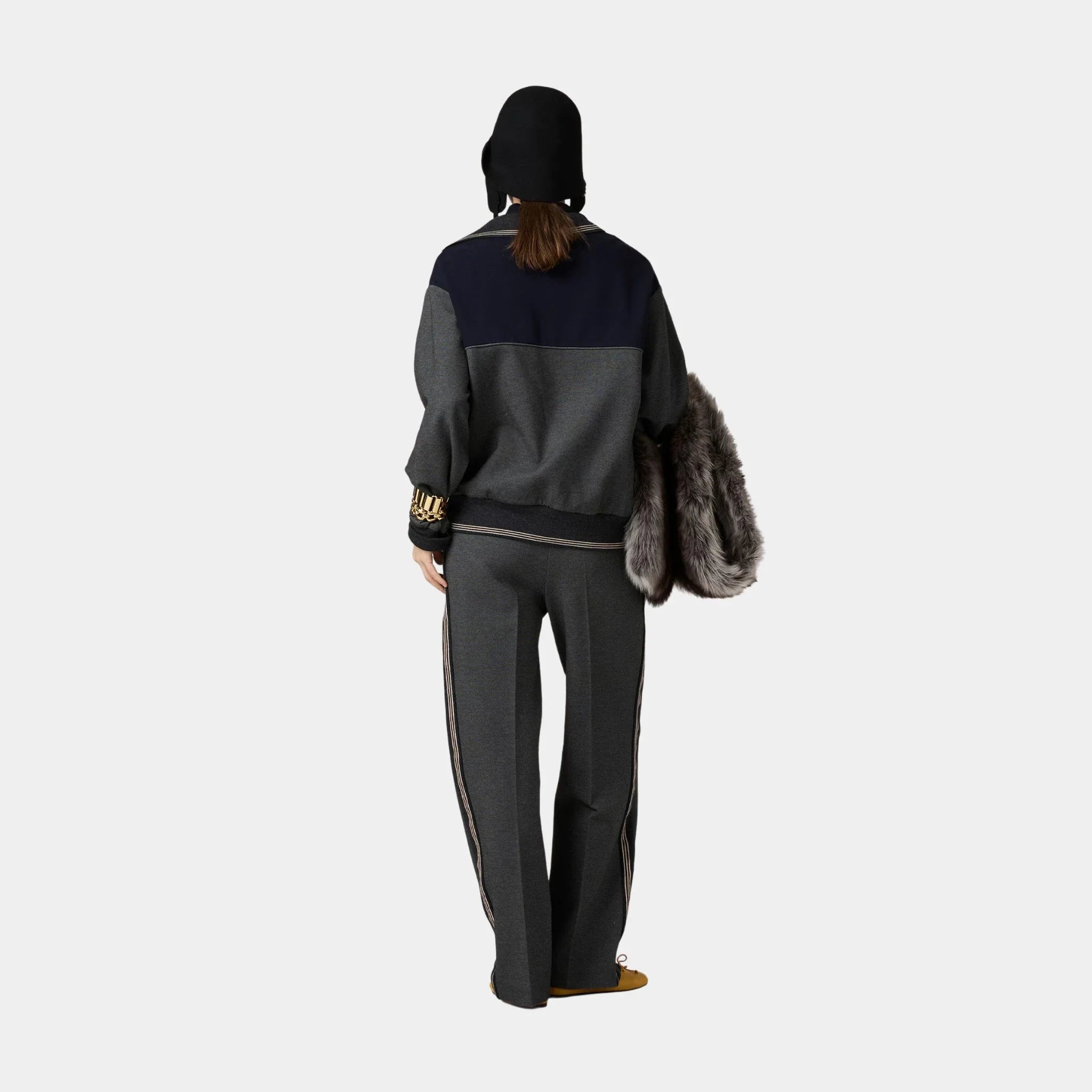 Fabric Stitch Knit Pants