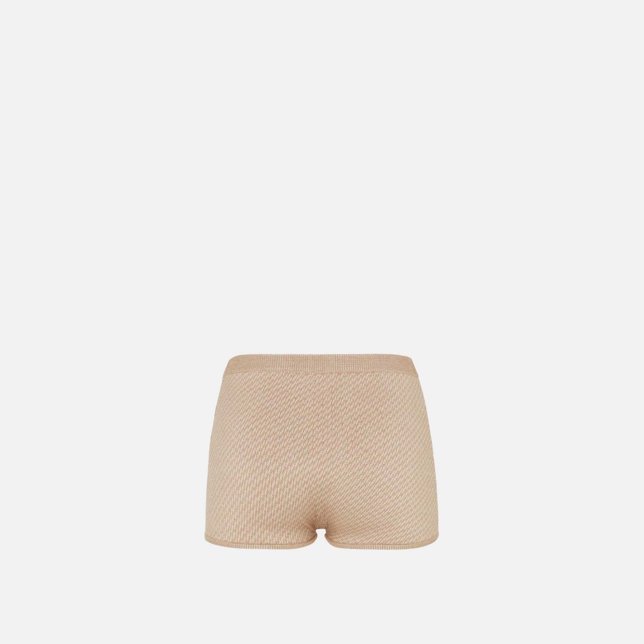 Shorts In Brown FF Wool And Silk