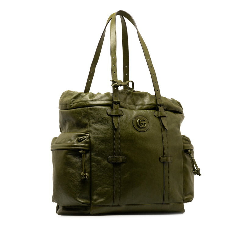 Gucci Drawstring Tote Leather Tote Bag