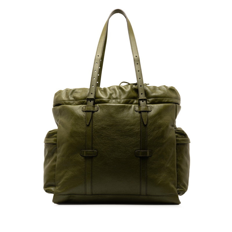 Gucci Drawstring Tote Leather Tote Bag