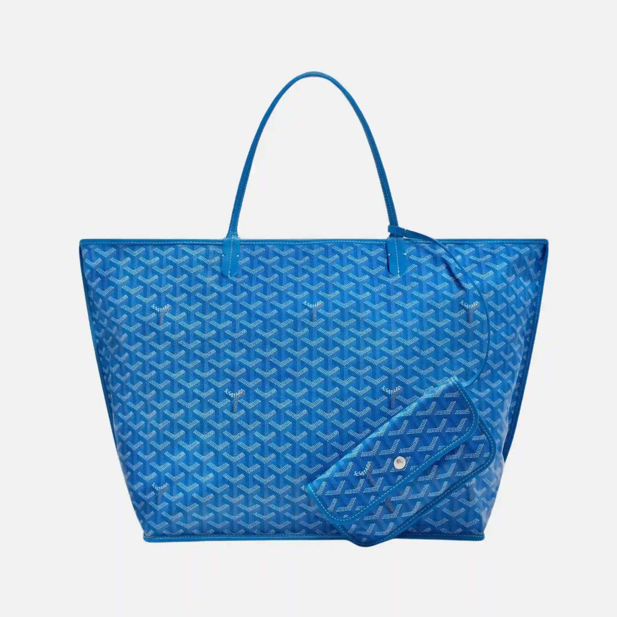 Goyard Anjou GM Bag, Sky Blue, Inside Out View