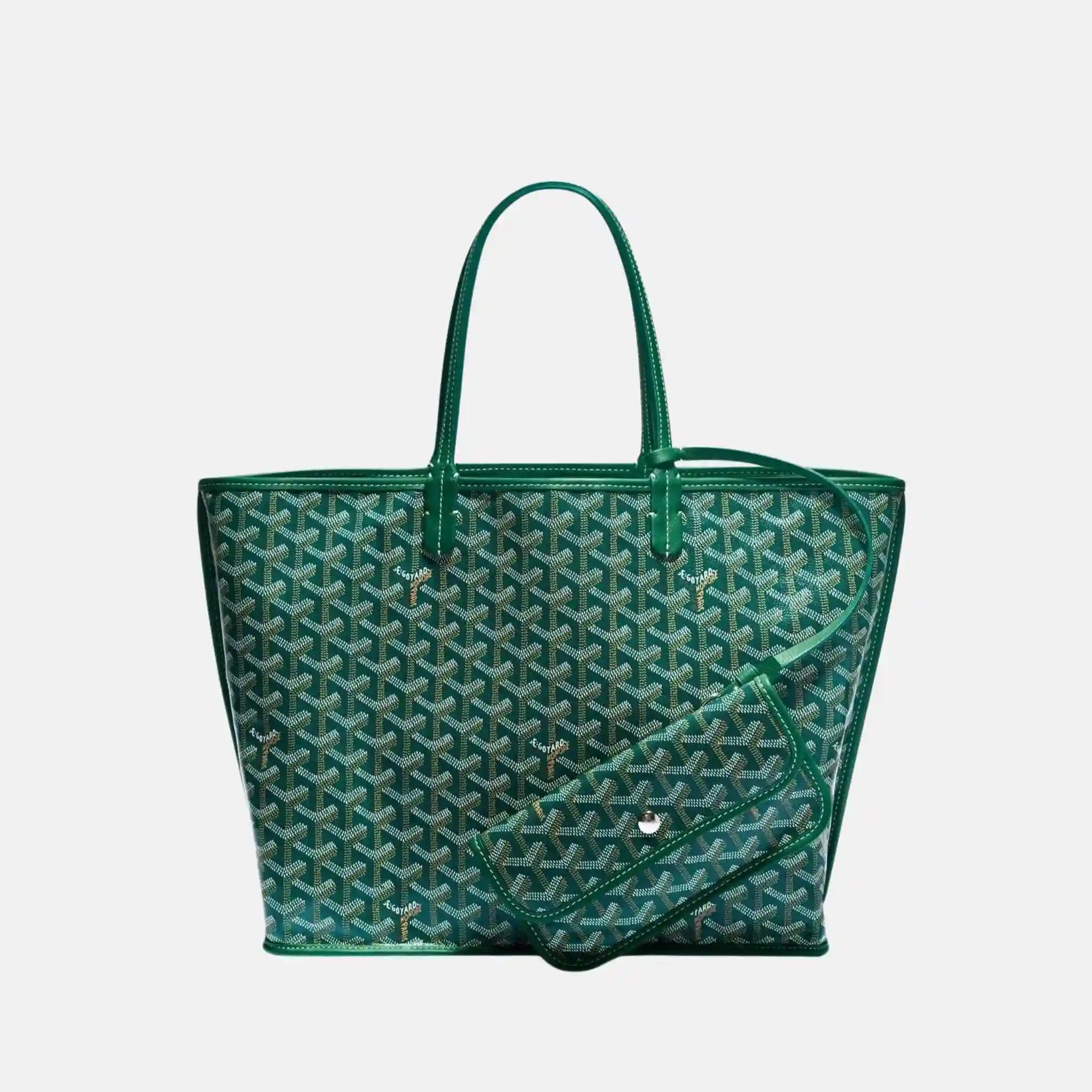 Goyard Anjou PM Bag, Green, Inside