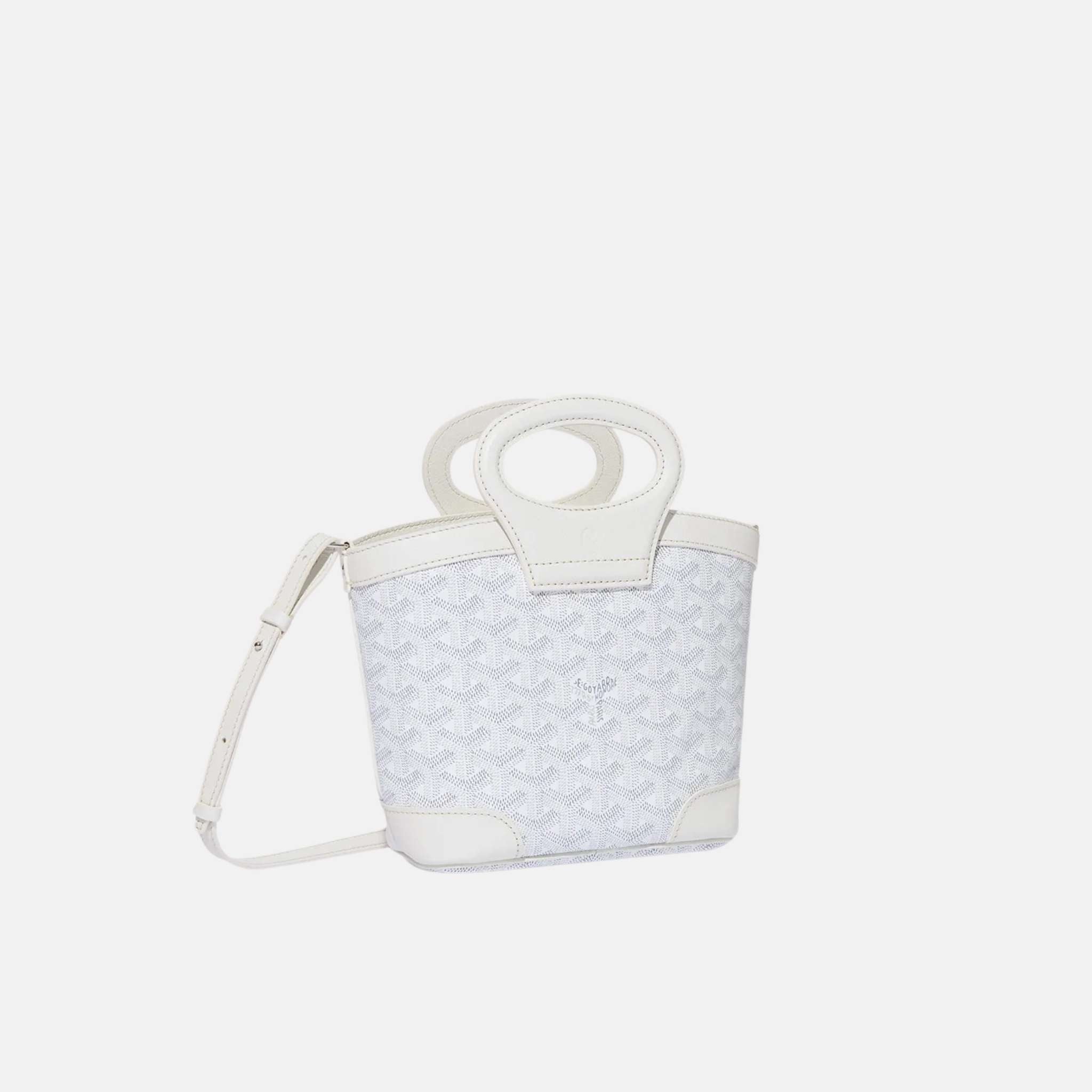 Goyard Beluga Mini Bag, White, Front