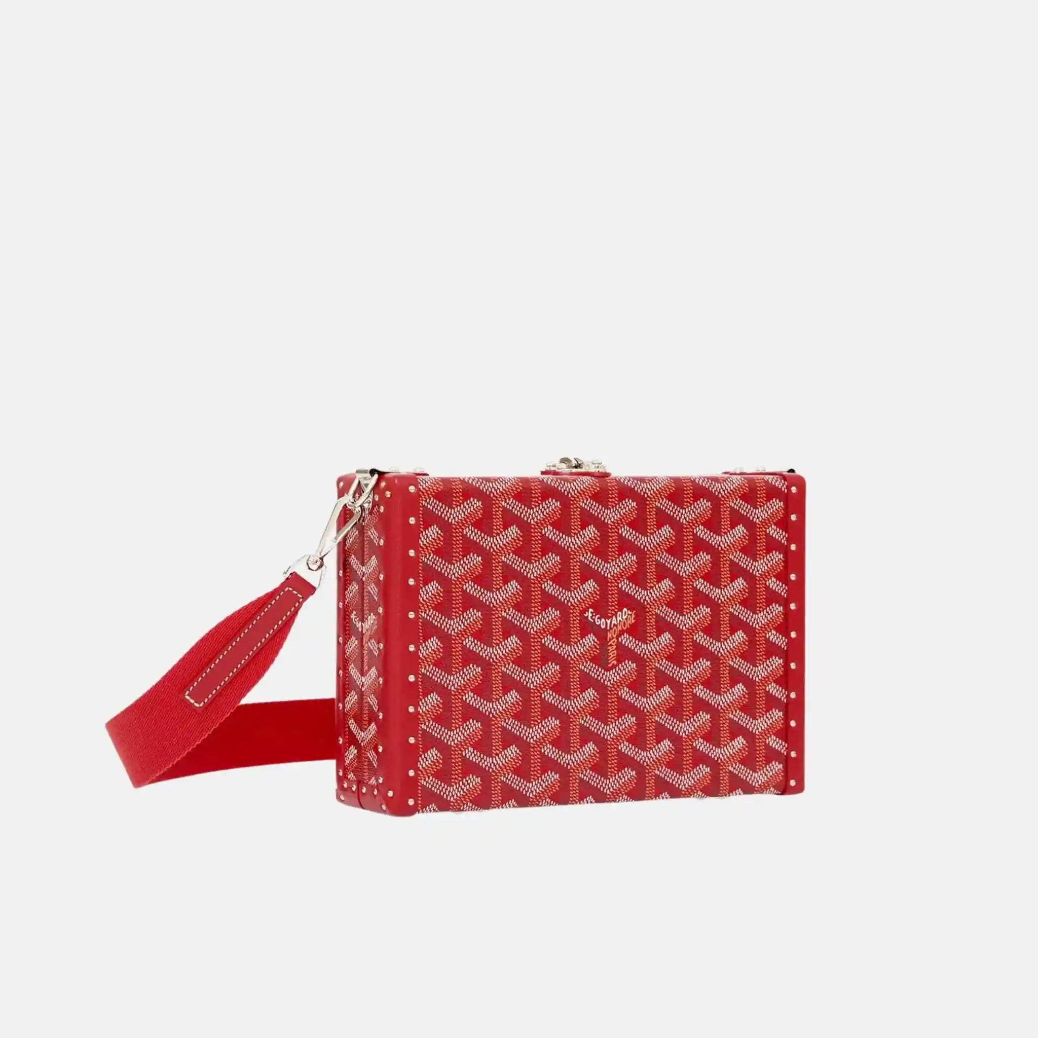 Goyard Bezons Trunk Bag, Red, Side