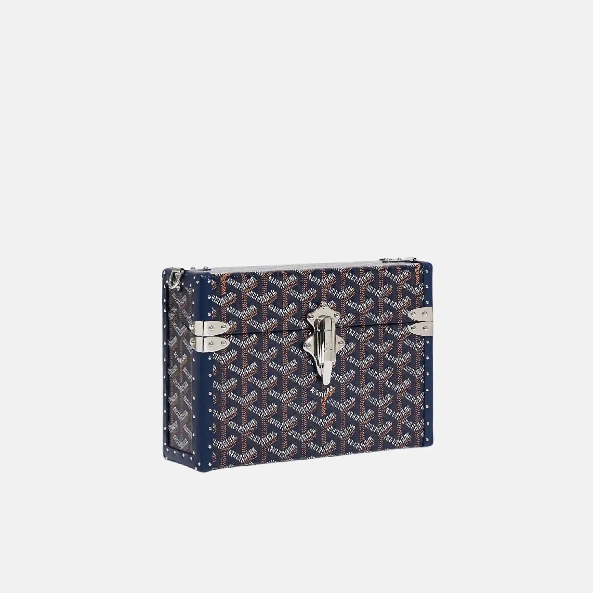 Goyard Cassette Trunk Bag, Navy Blue