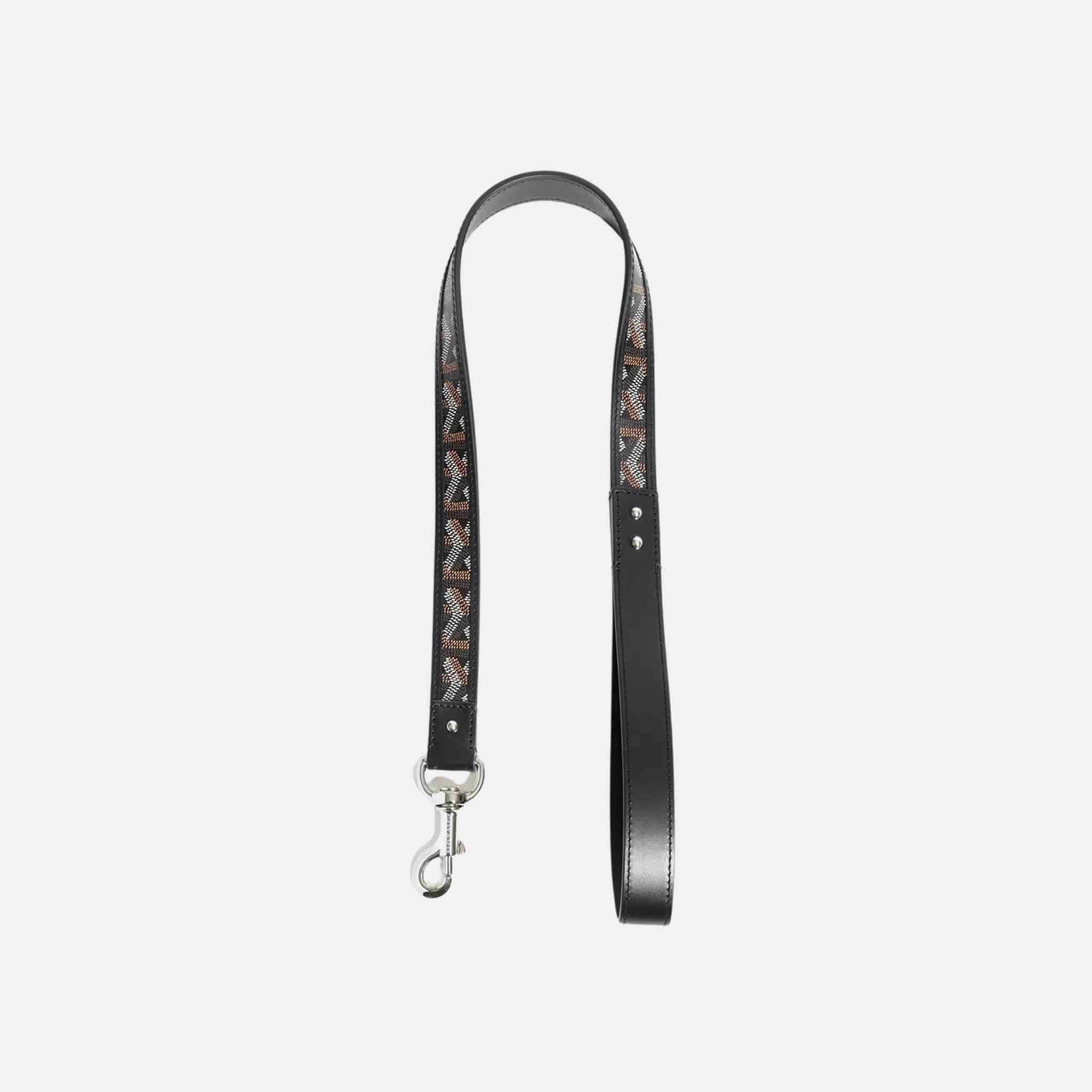Goyard Franklin Luxury Dog Leash, Black, Front