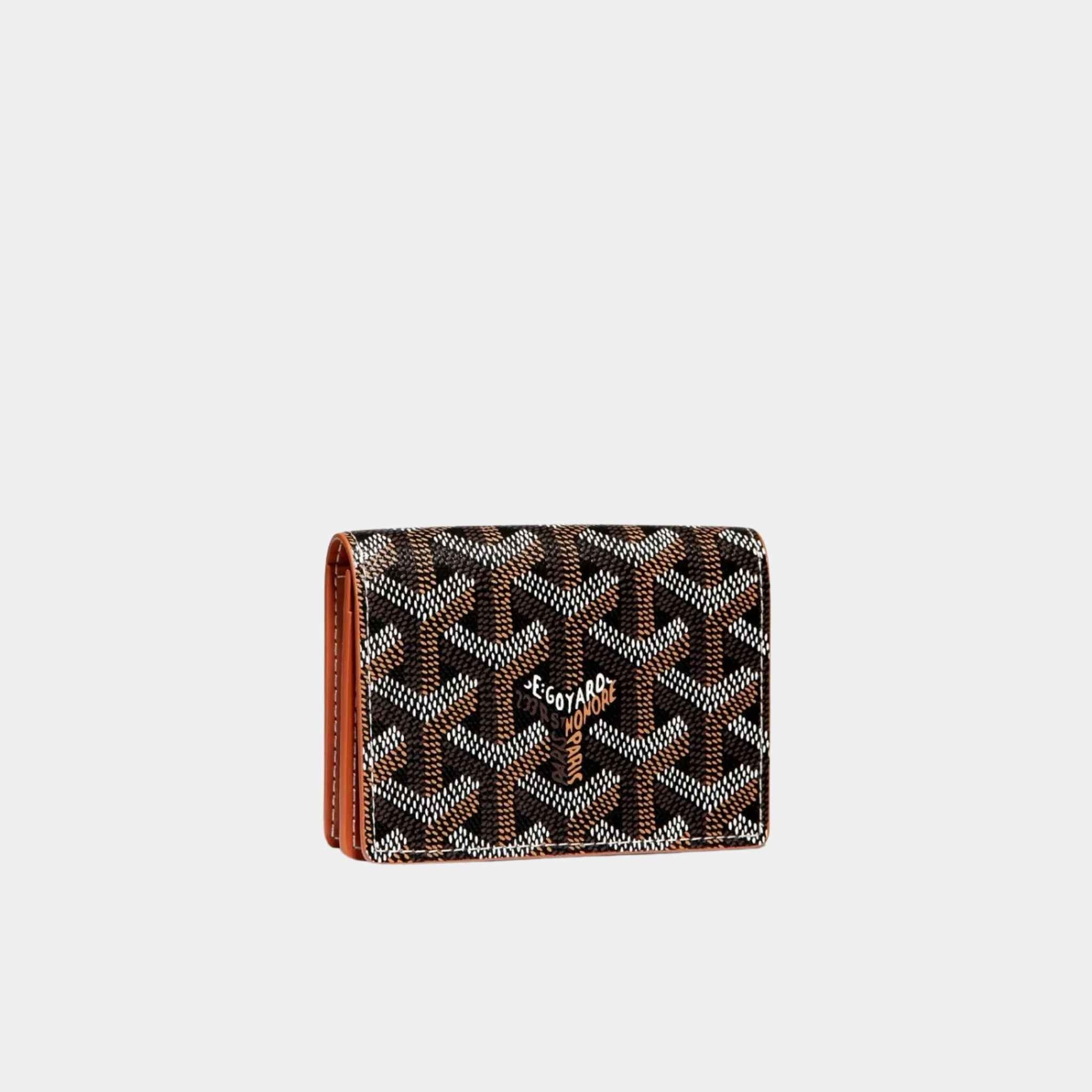 Goyard Malesherbes Card Wallet, Black and Tan, Front View