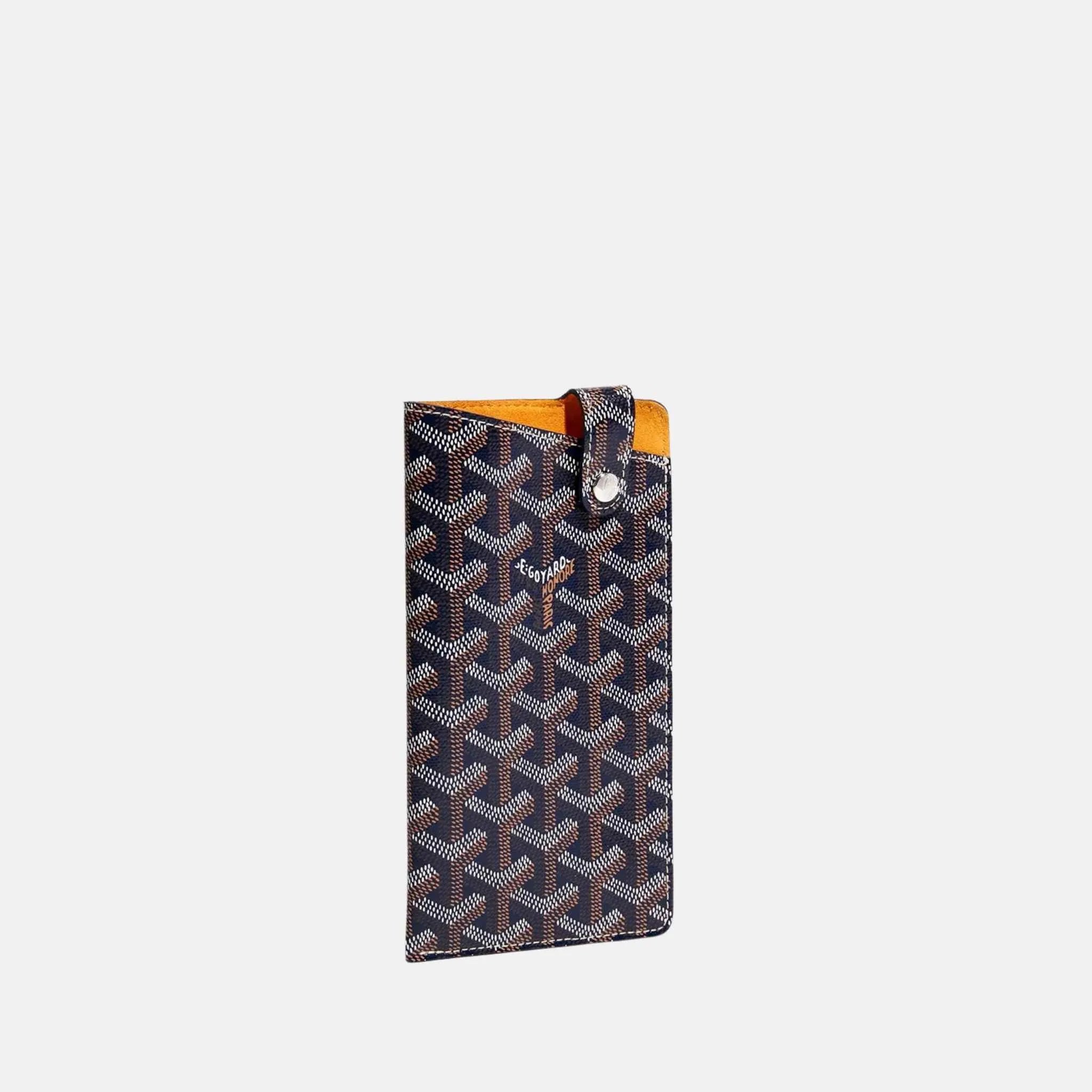 Goyard Montmartre GM Case, Navy Blue, Front