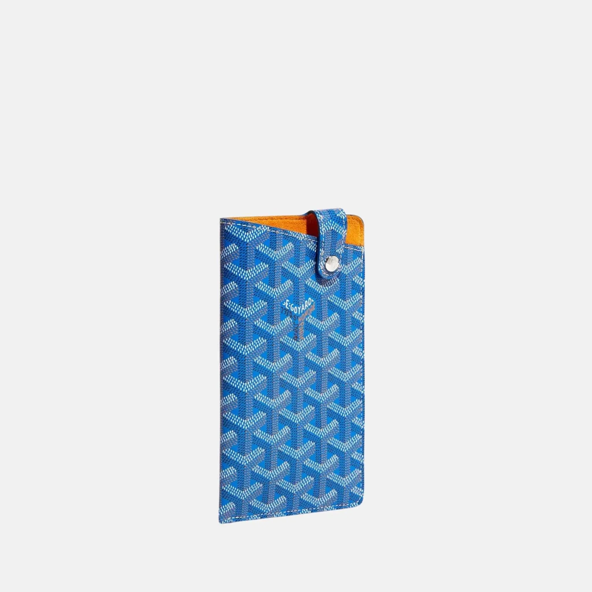 Goyard Montmartre GM Case, Sky Blue, Front