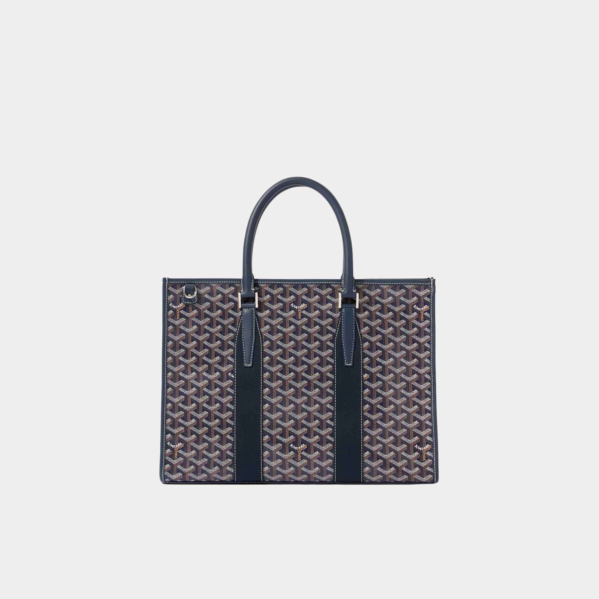 Goyard Morvan Document Case, Navy Blue, Front