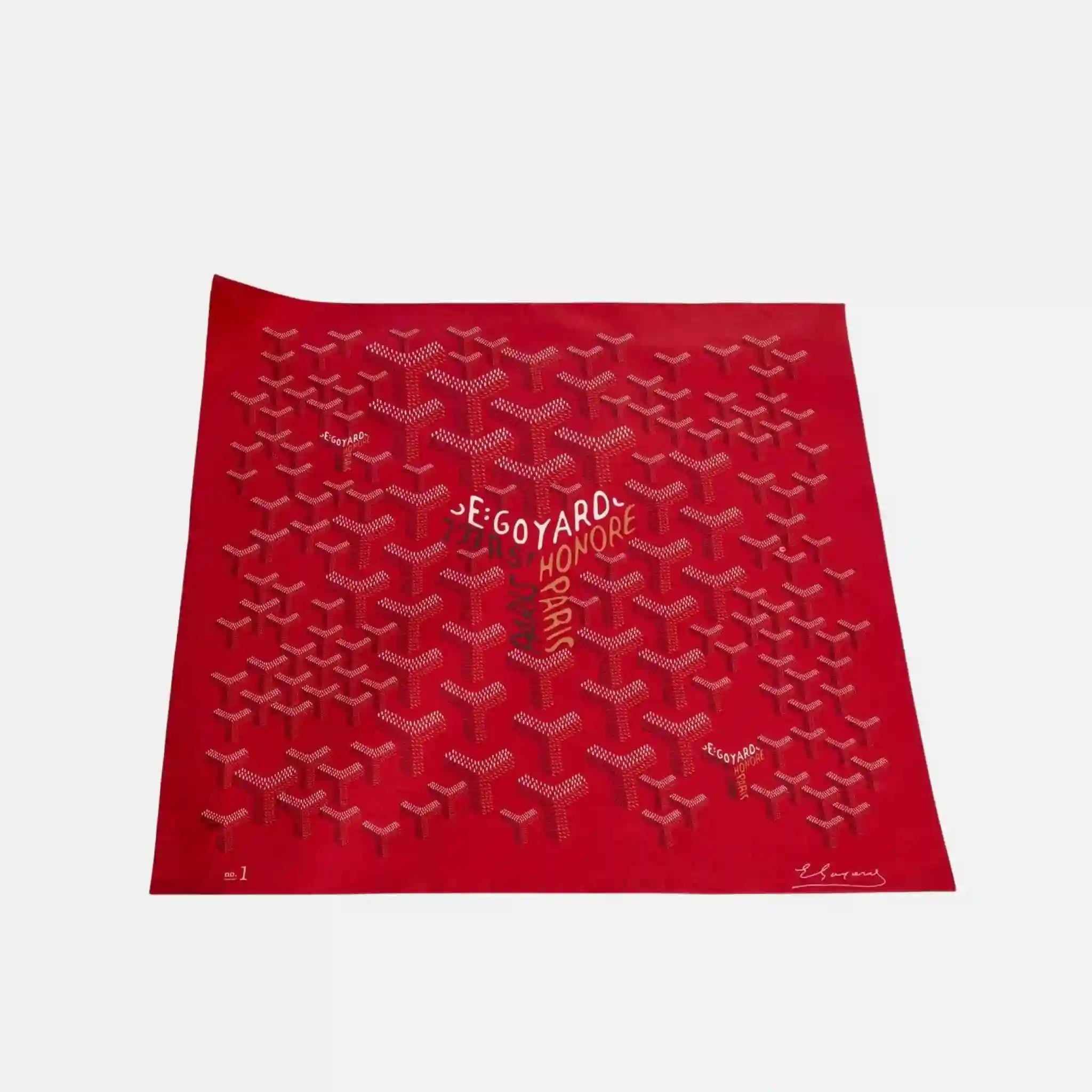 Goyard Scarf No 1, Red